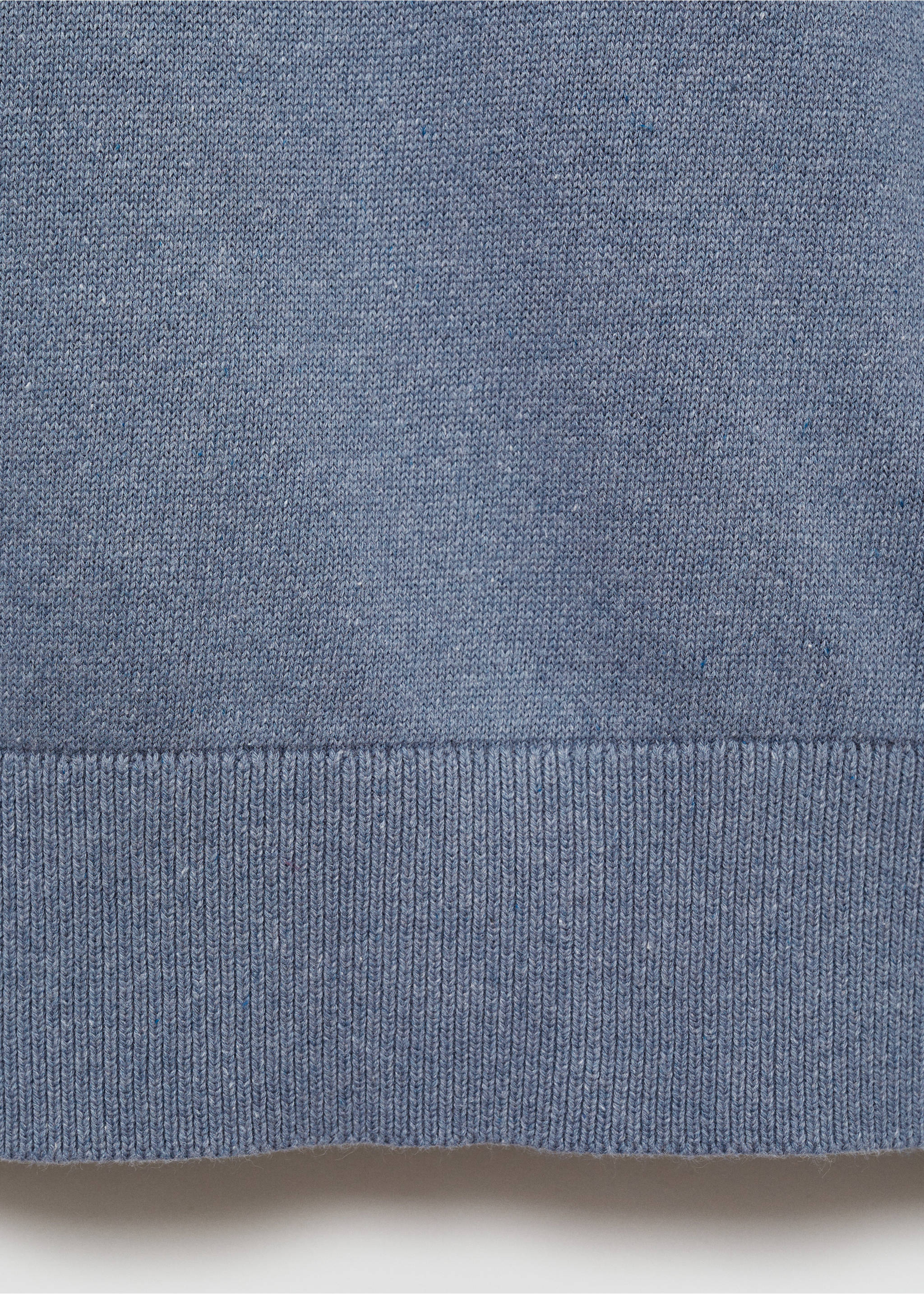 Round-neck knitted sweater - Details of the article 0, Blue. Ref: 77025634-00.
