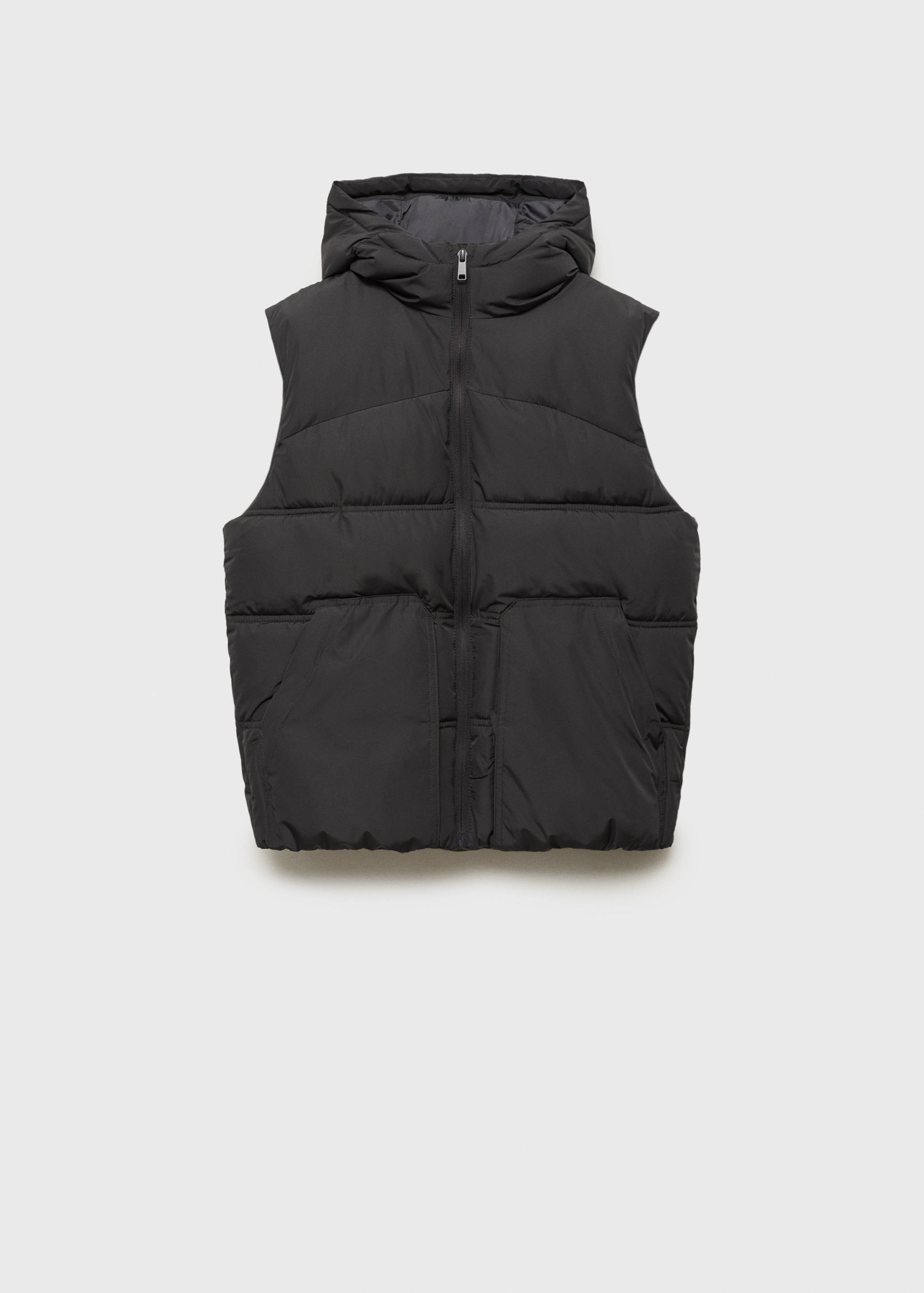 Quilted gilet with hood - Article without model