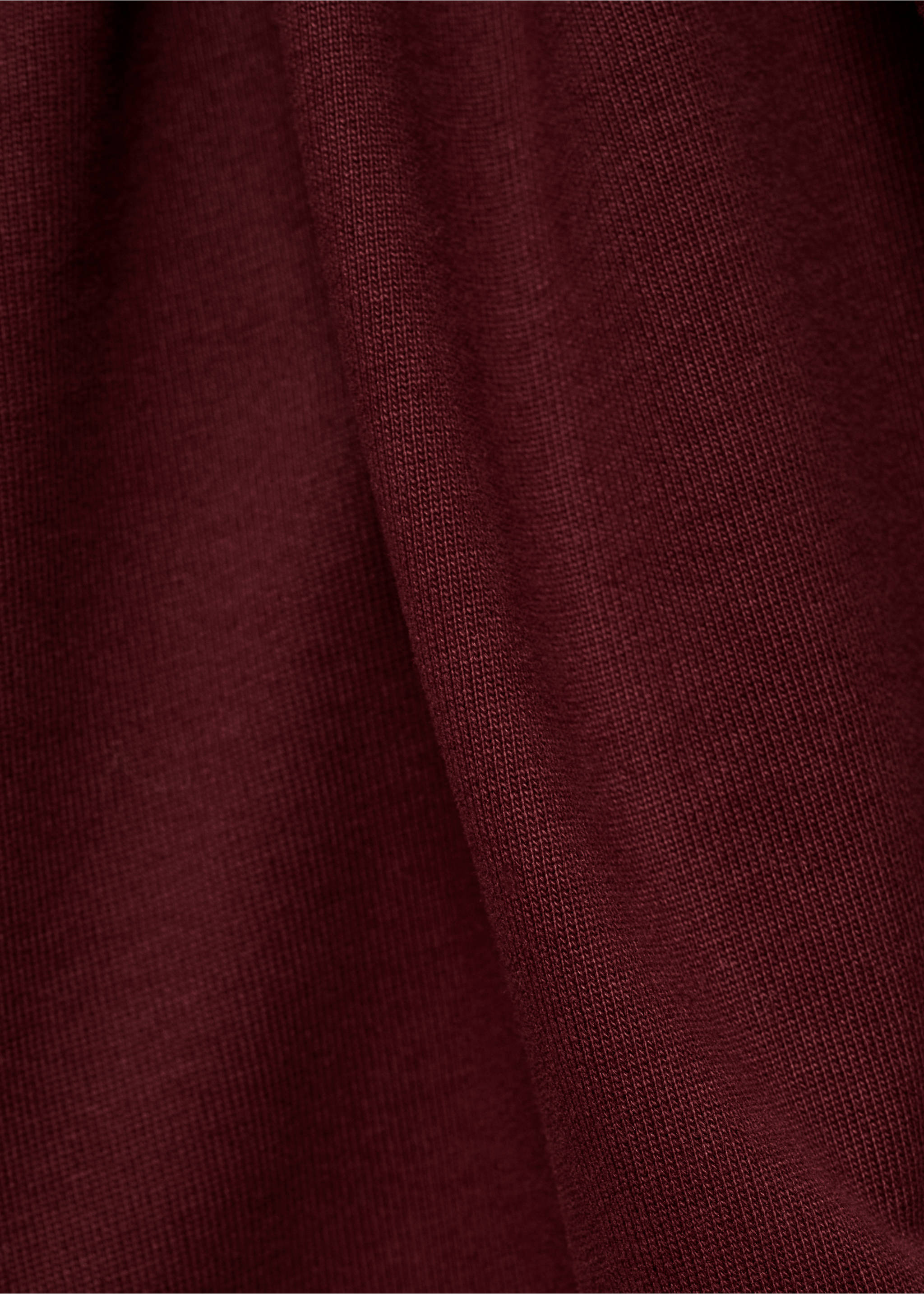 Oversized relaxed-fit polo-neck sweatshirt - Details of the article 0, Burgundy. Ref: 77025641-00.