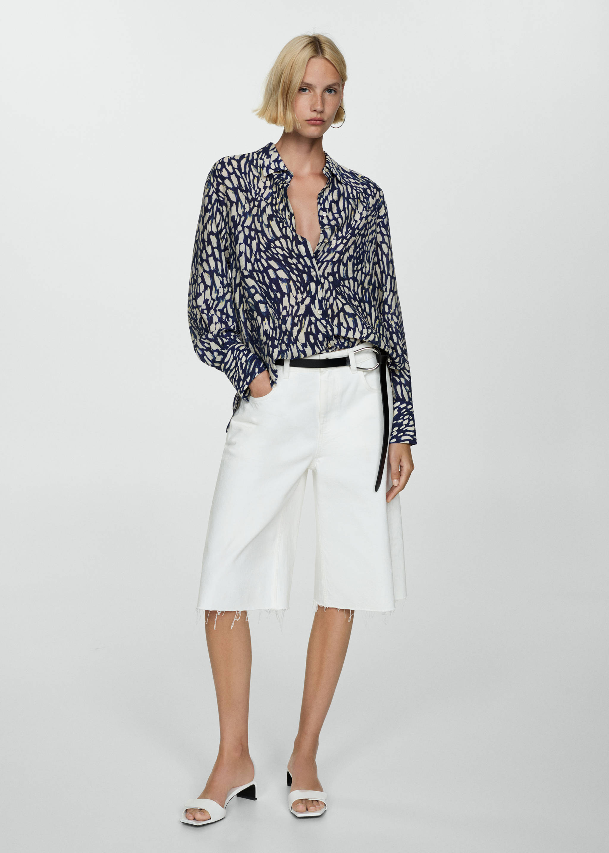 Lyocell printed shirt - General plane