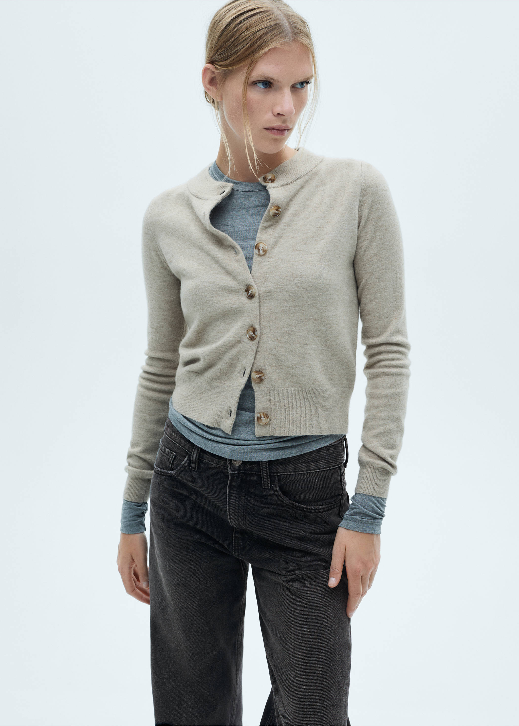 Mid-rise straight jeans - Medium plane, Black denim. Ref: 77025653-00.