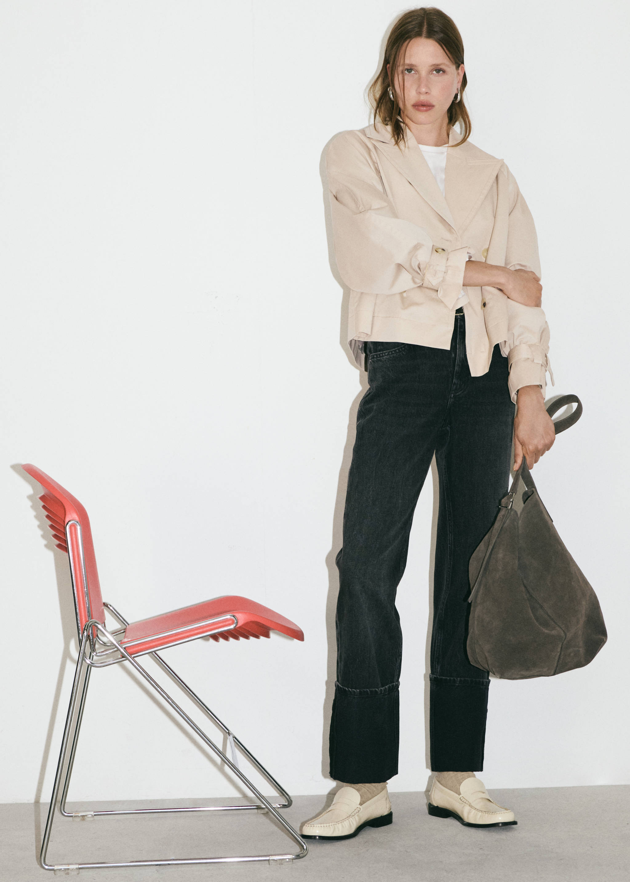 Turned-up straight jeans - Details of the article 7