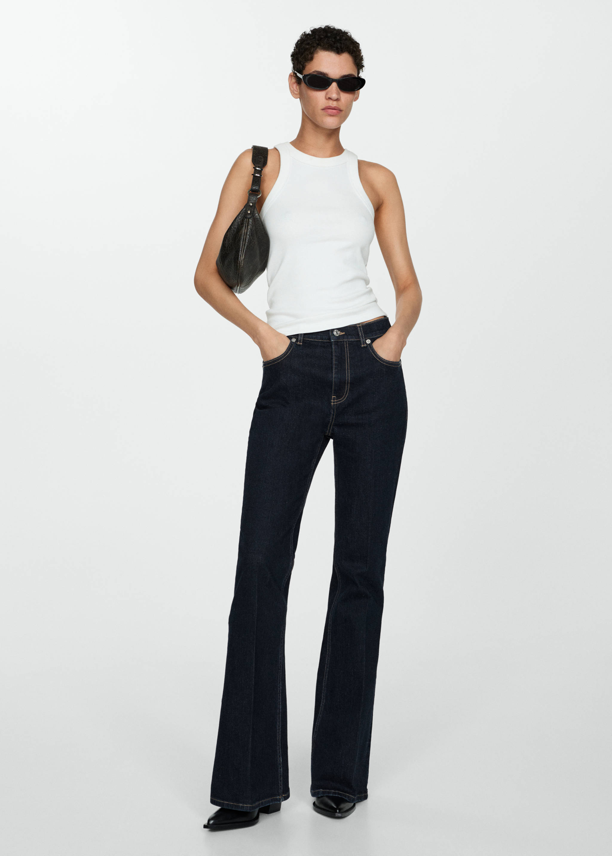 Jeans Violeta flare rinse wash - Plano general