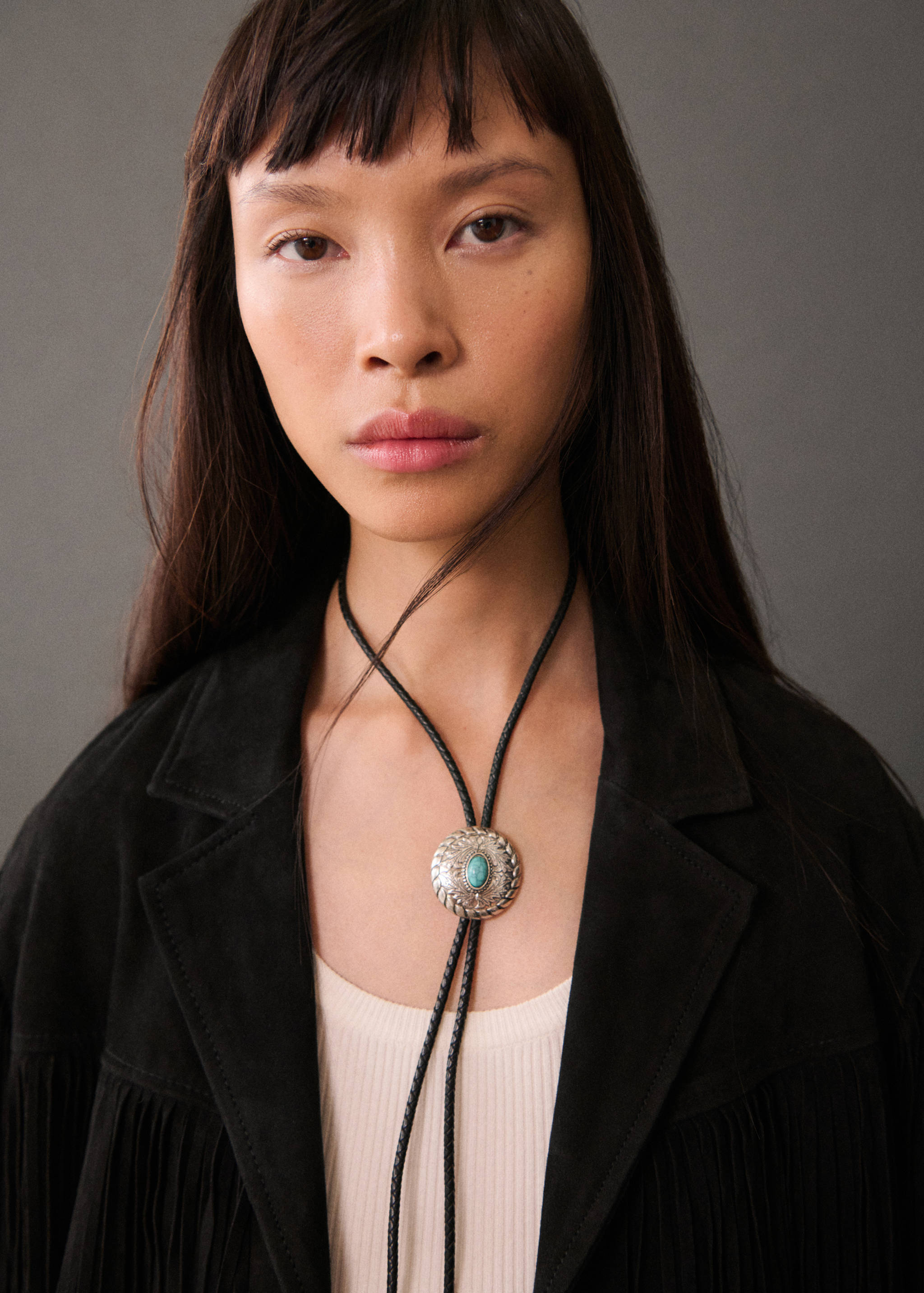 100% leather fringed jacket - Details of the article 1