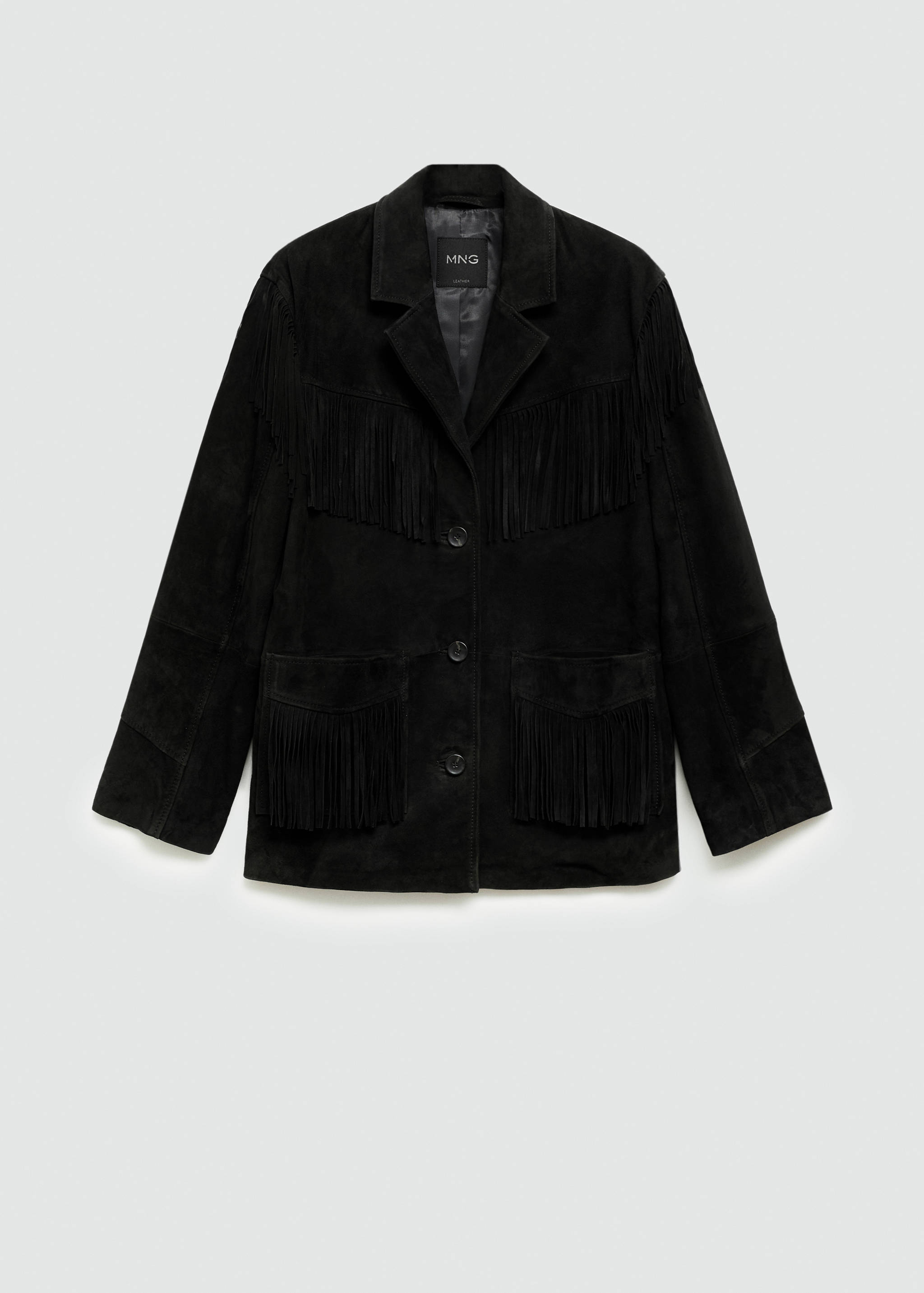 100% leather fringed jacket - Article without model