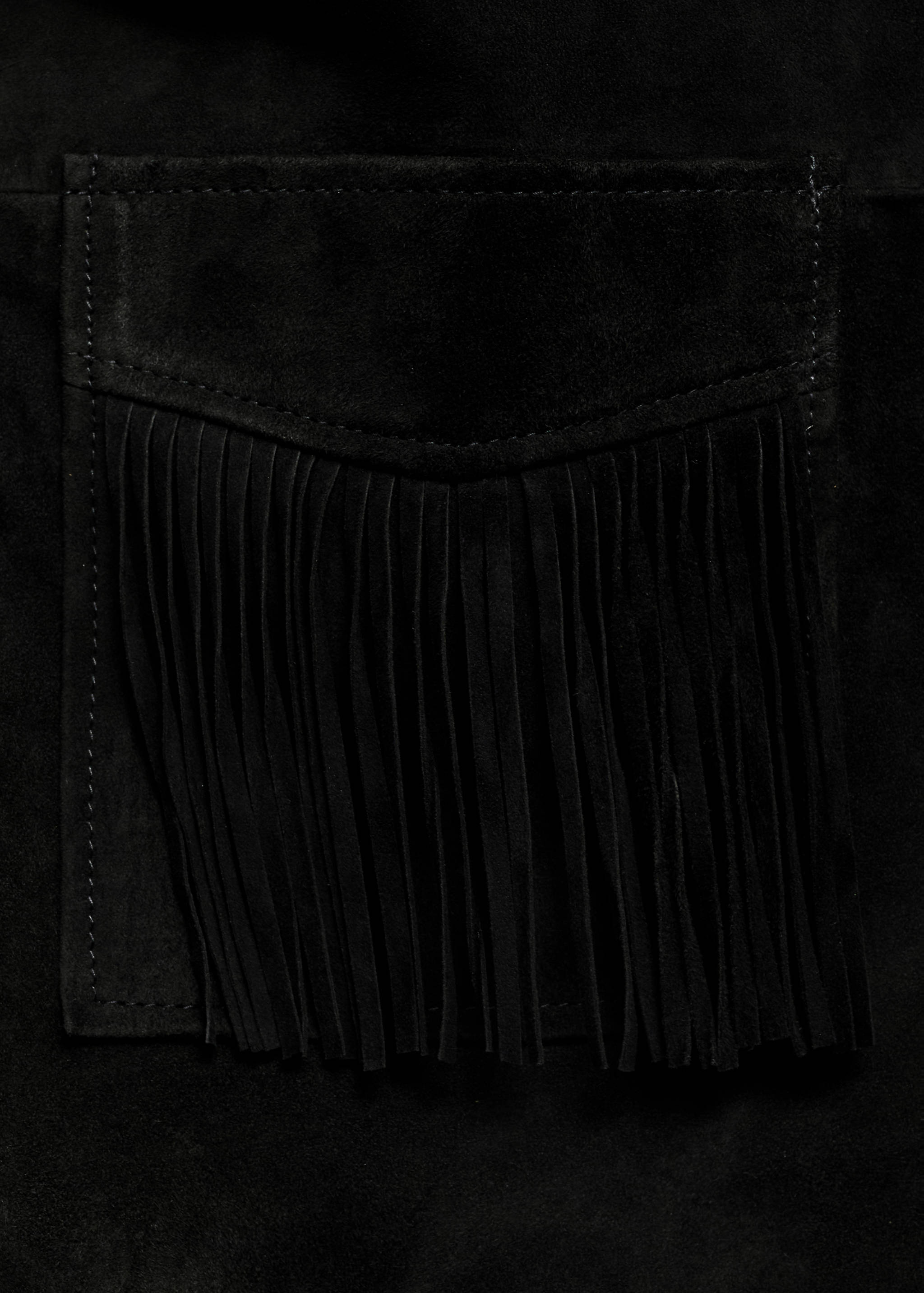 100% leather fringed jacket - Details of the article 0