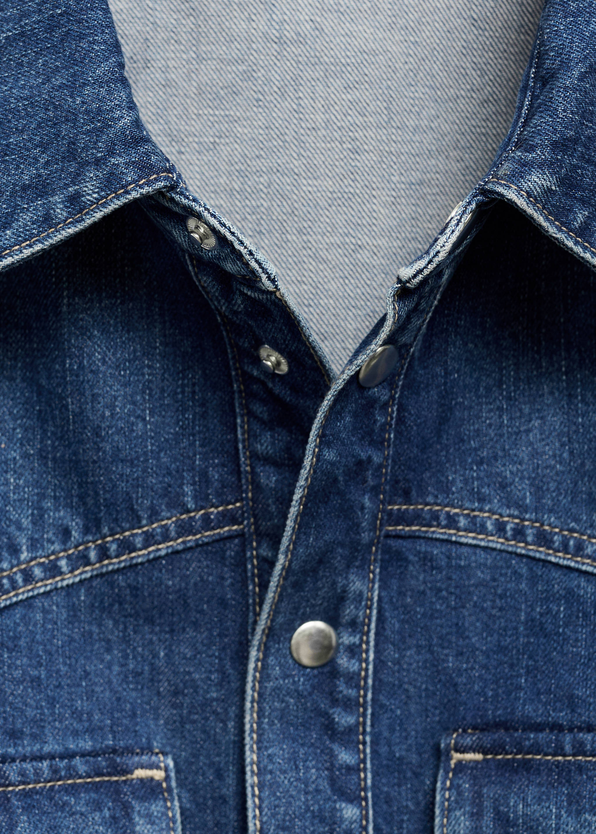 Oversized denim overshirt - Details of the article 8