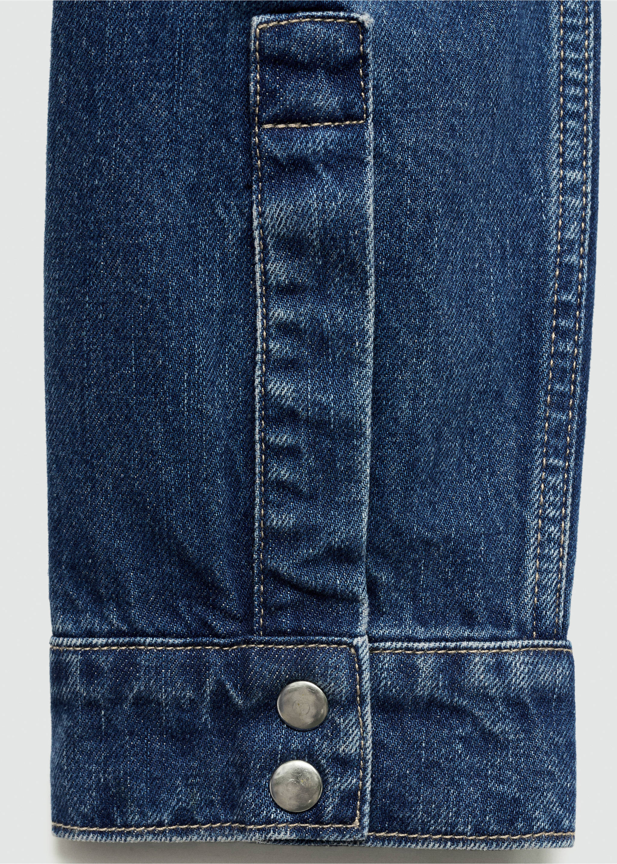 Oversized denim overshirt - Details of the article 0, Dark Blue. Ref: 77025675-00.