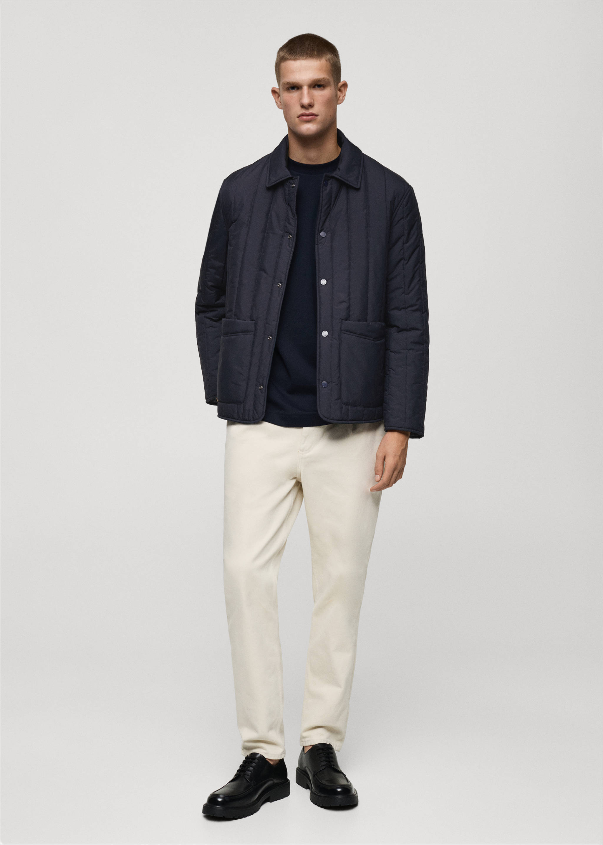 Water-repellent padded jacket - General plane, Dark Navy. Ref: 77025965-00.