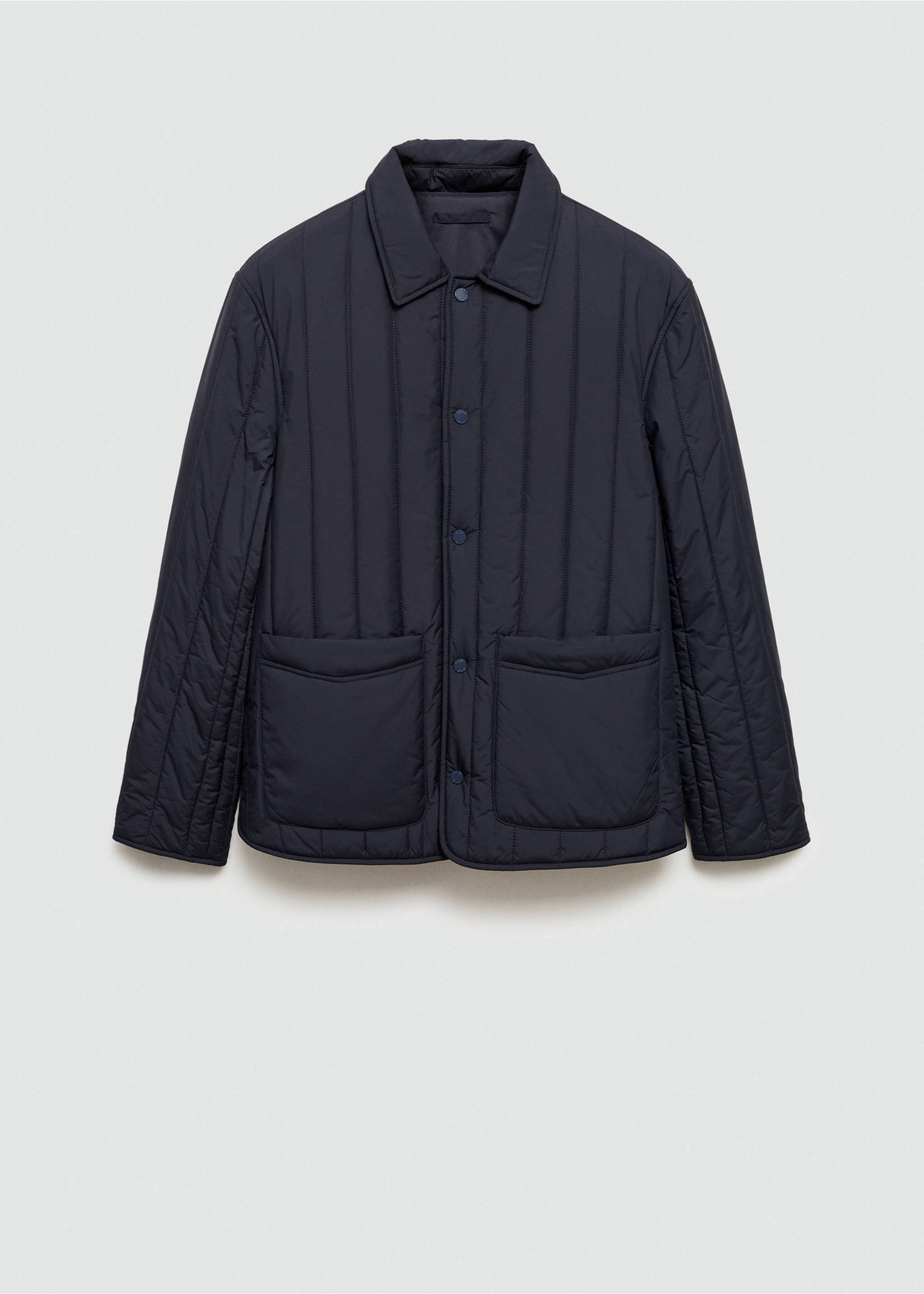 Water-repellent padded jacket - Article without model, Dark Navy. Ref: 77025965-00.