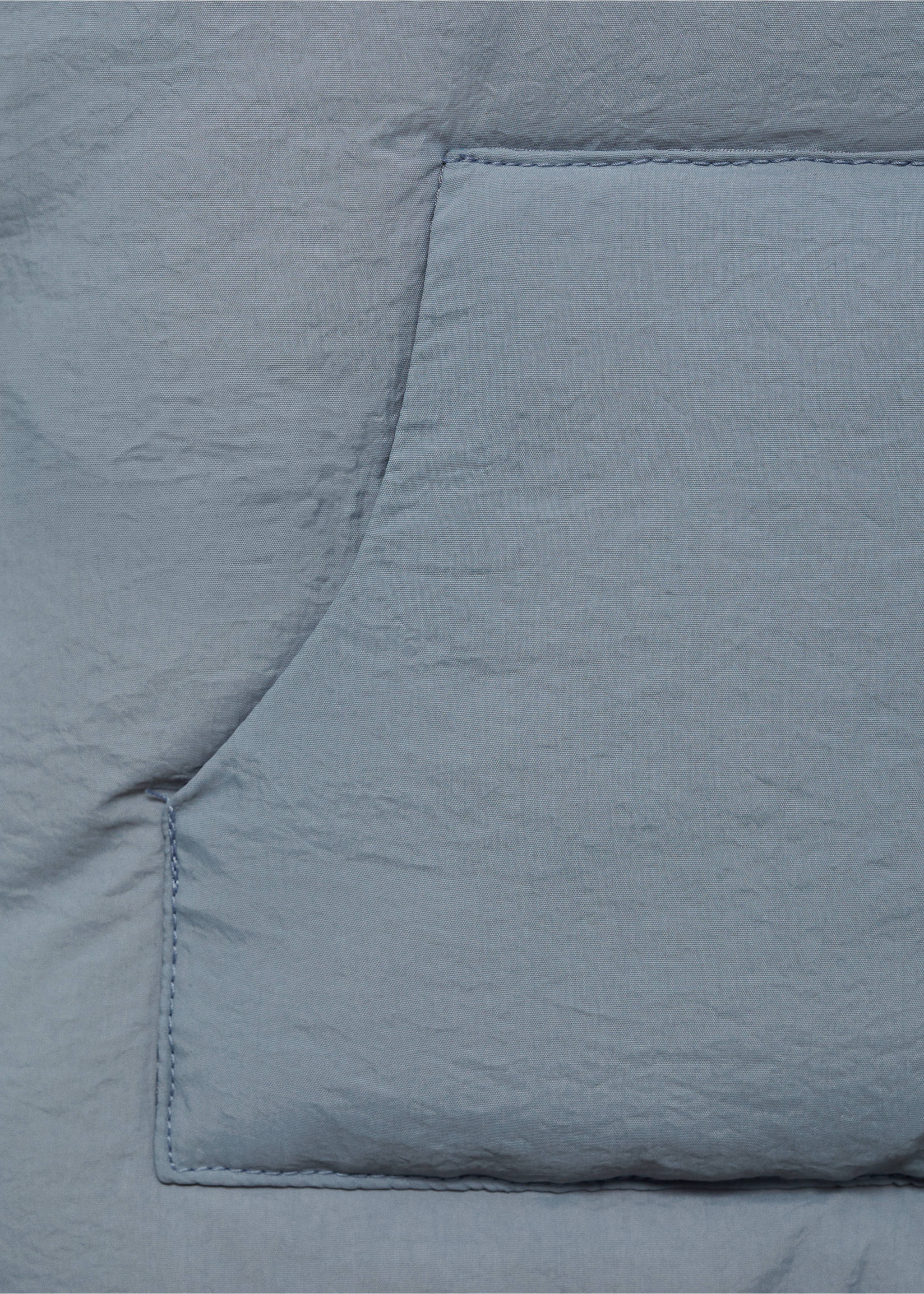 Fleece-lined quilted anorak - Details of the article 8, Grey. Ref: 77025966-00.