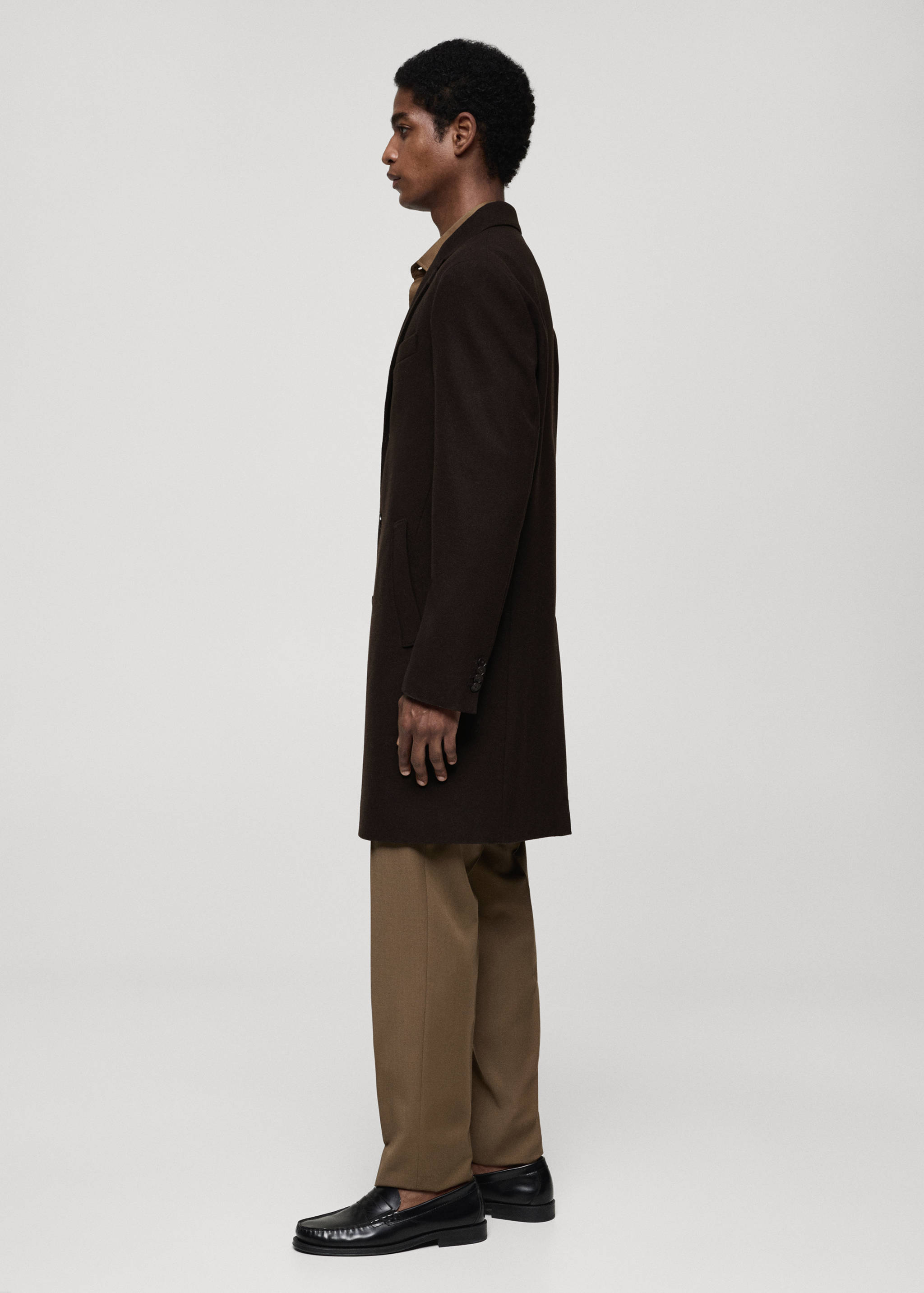 Long recycled wool coat - Details of the article 2