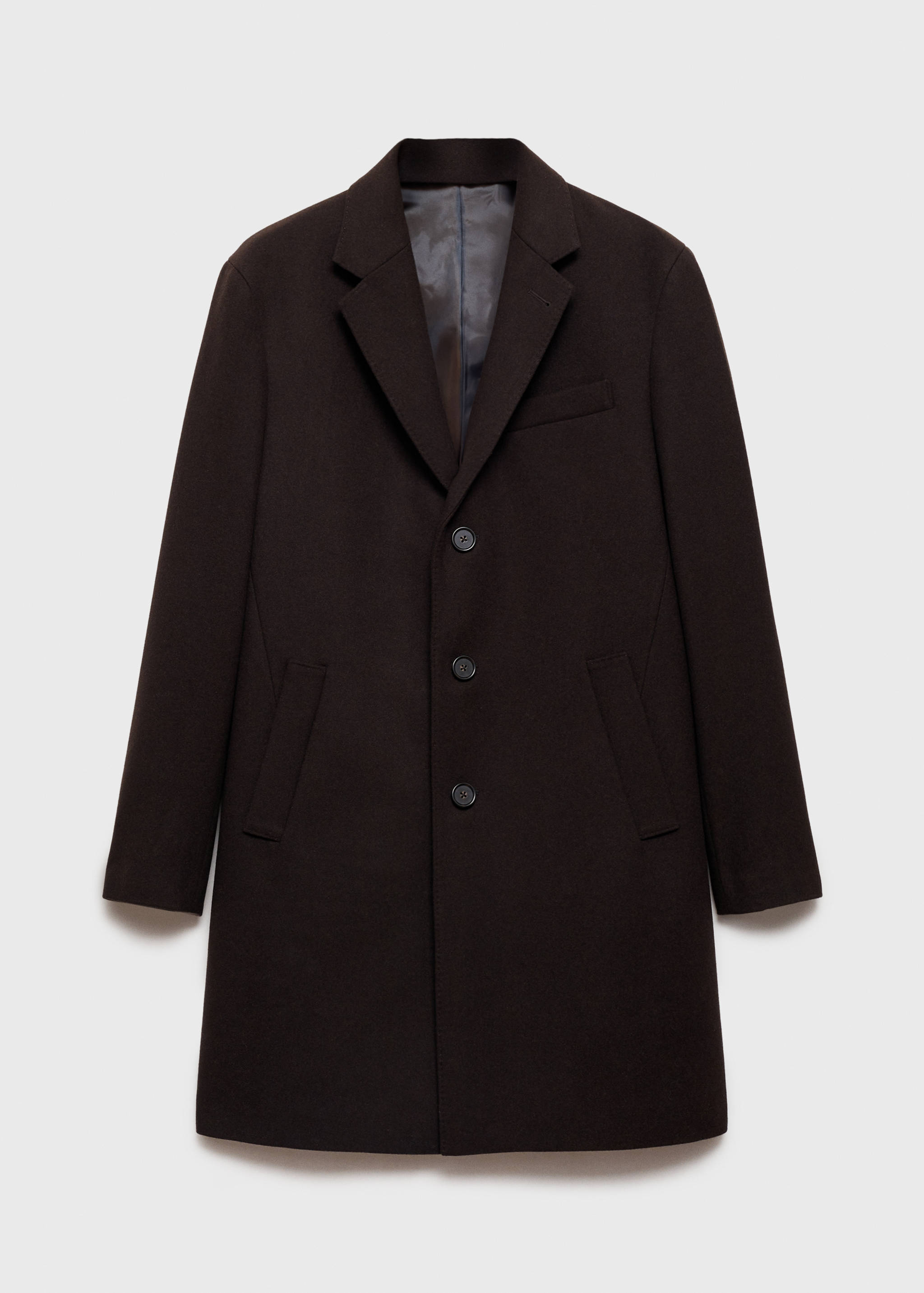 Long recycled wool coat - Article without model