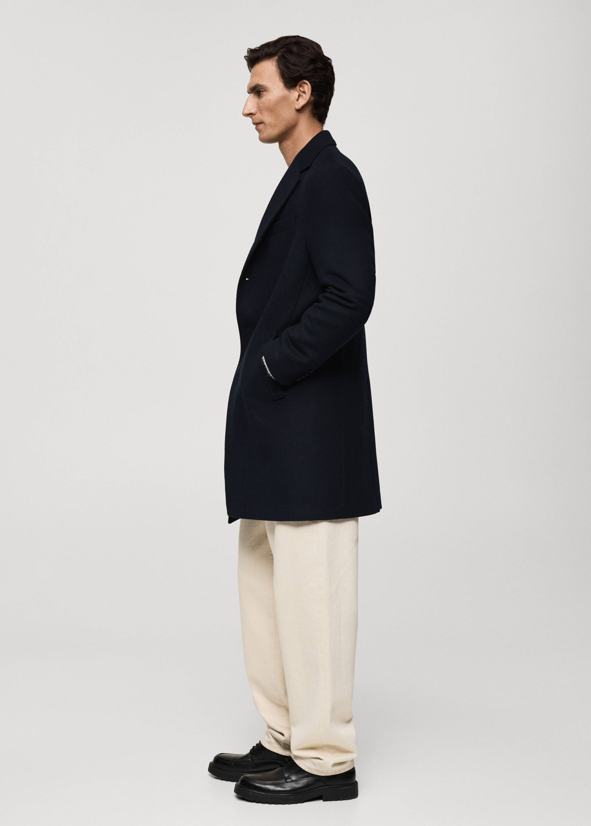 Long recycled wool coat - Details of the article 2