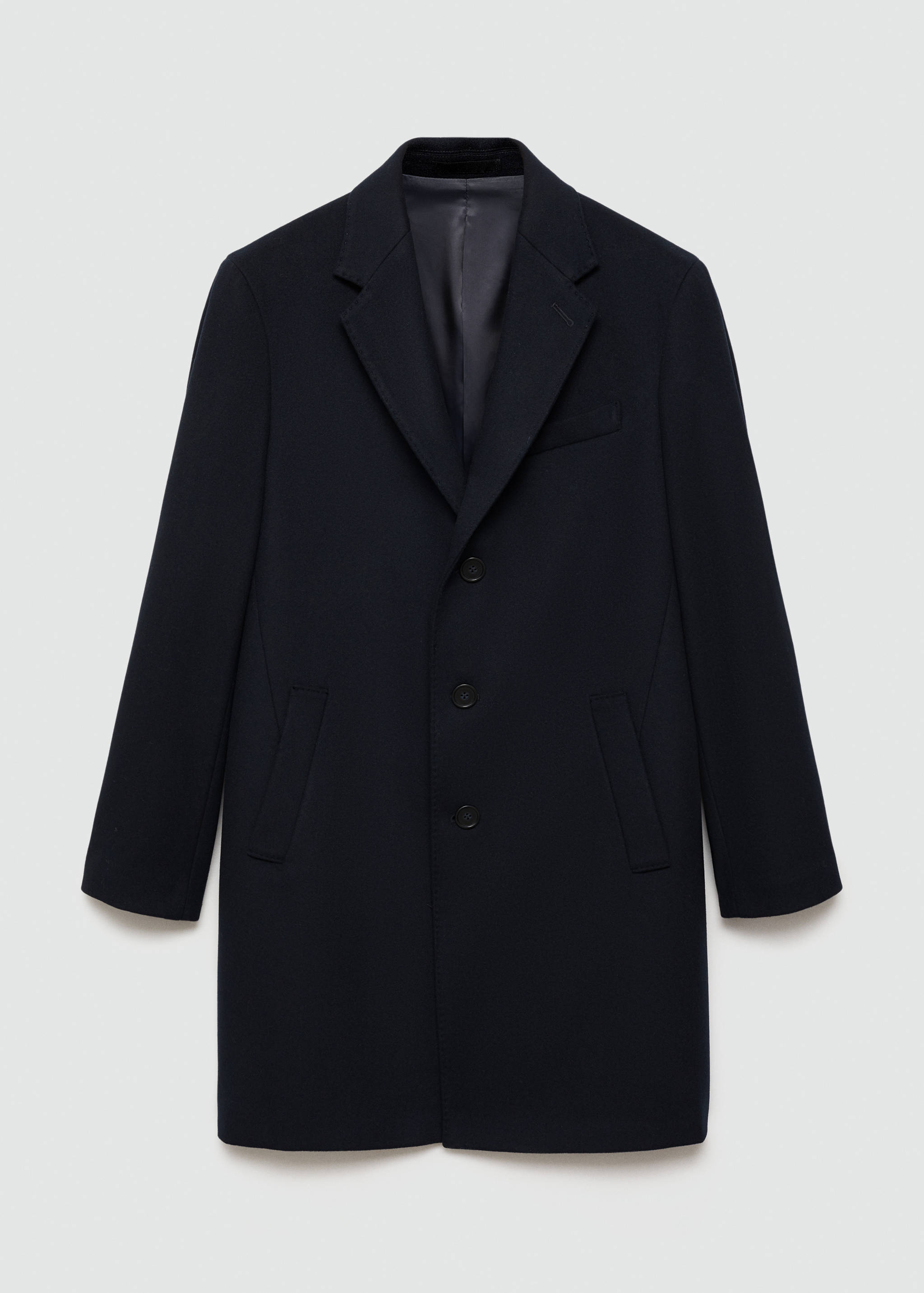 Long recycled wool coat - Article without model