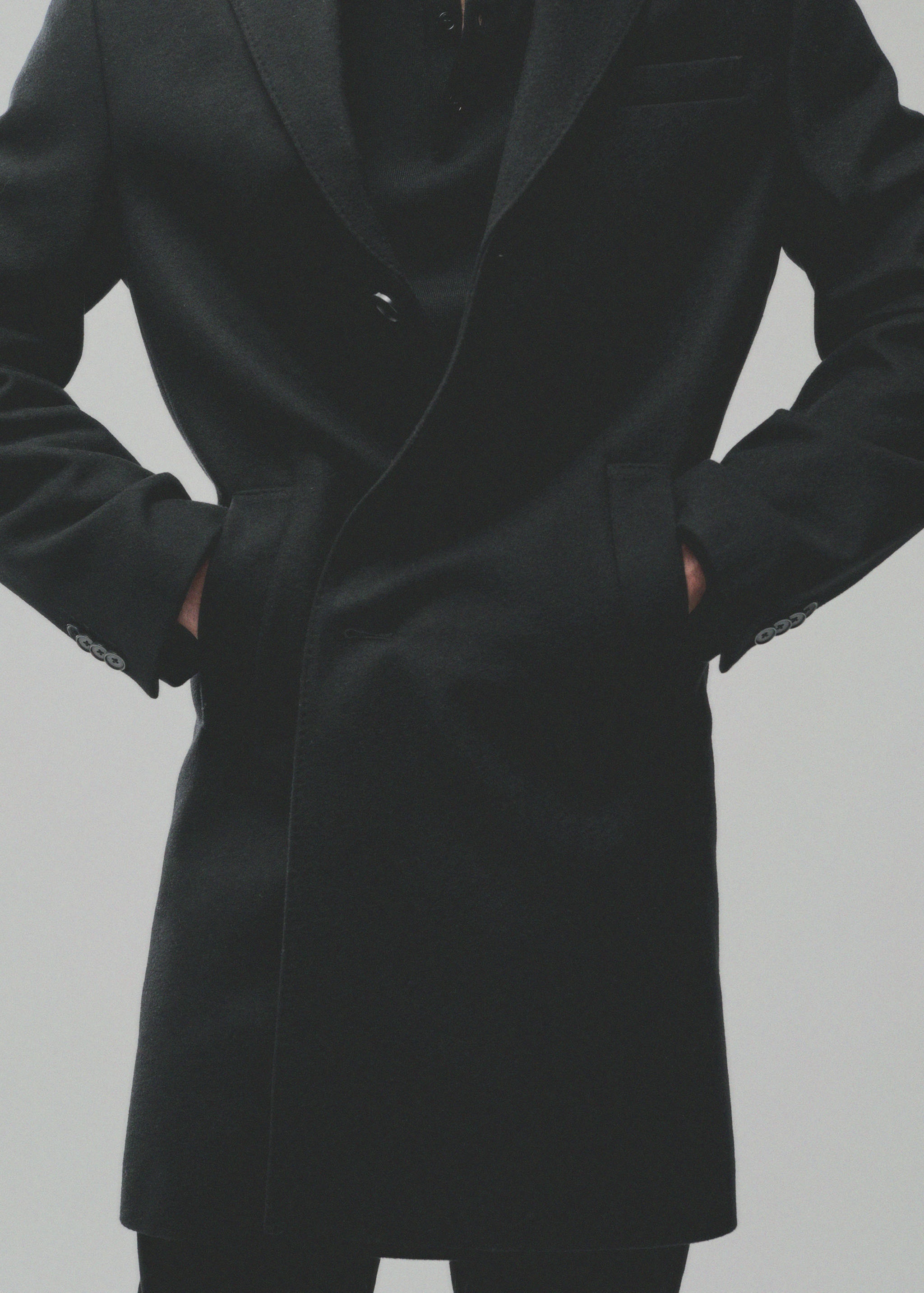 Long recycled wool coat - Details of the article 5
