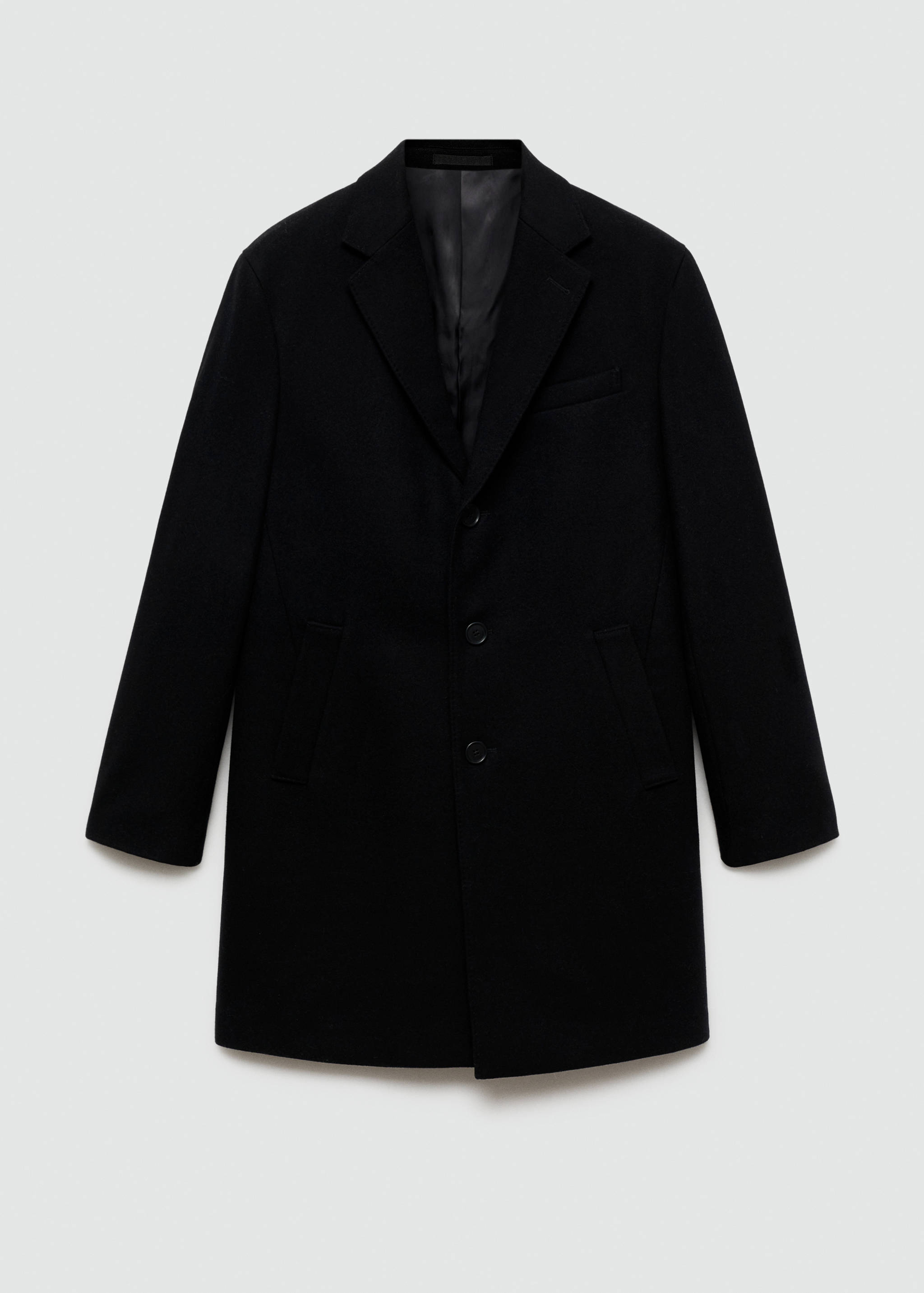 Long recycled wool coat - Article without model