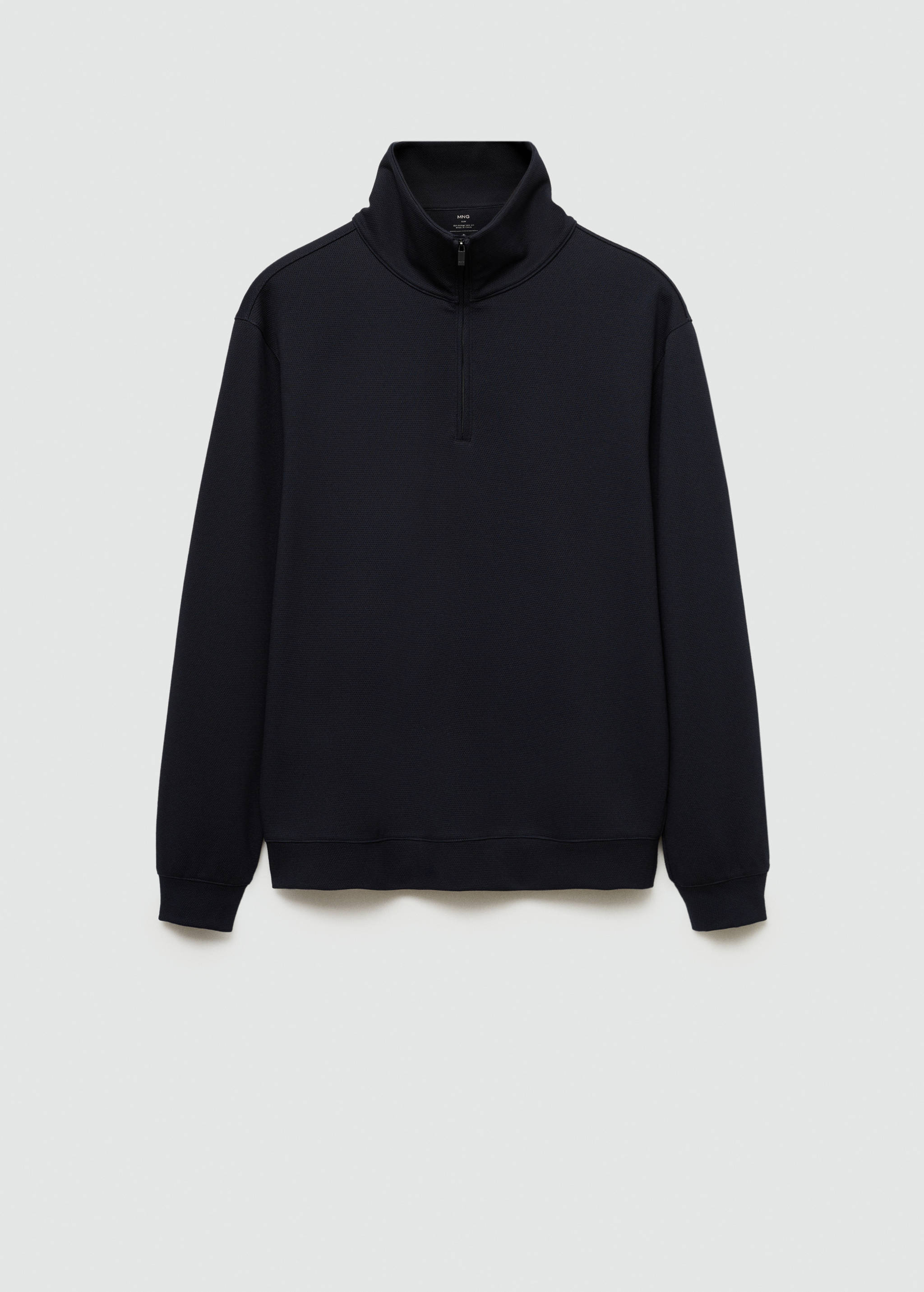 Sweatshirt with anti-odour technology and zip - Article without model