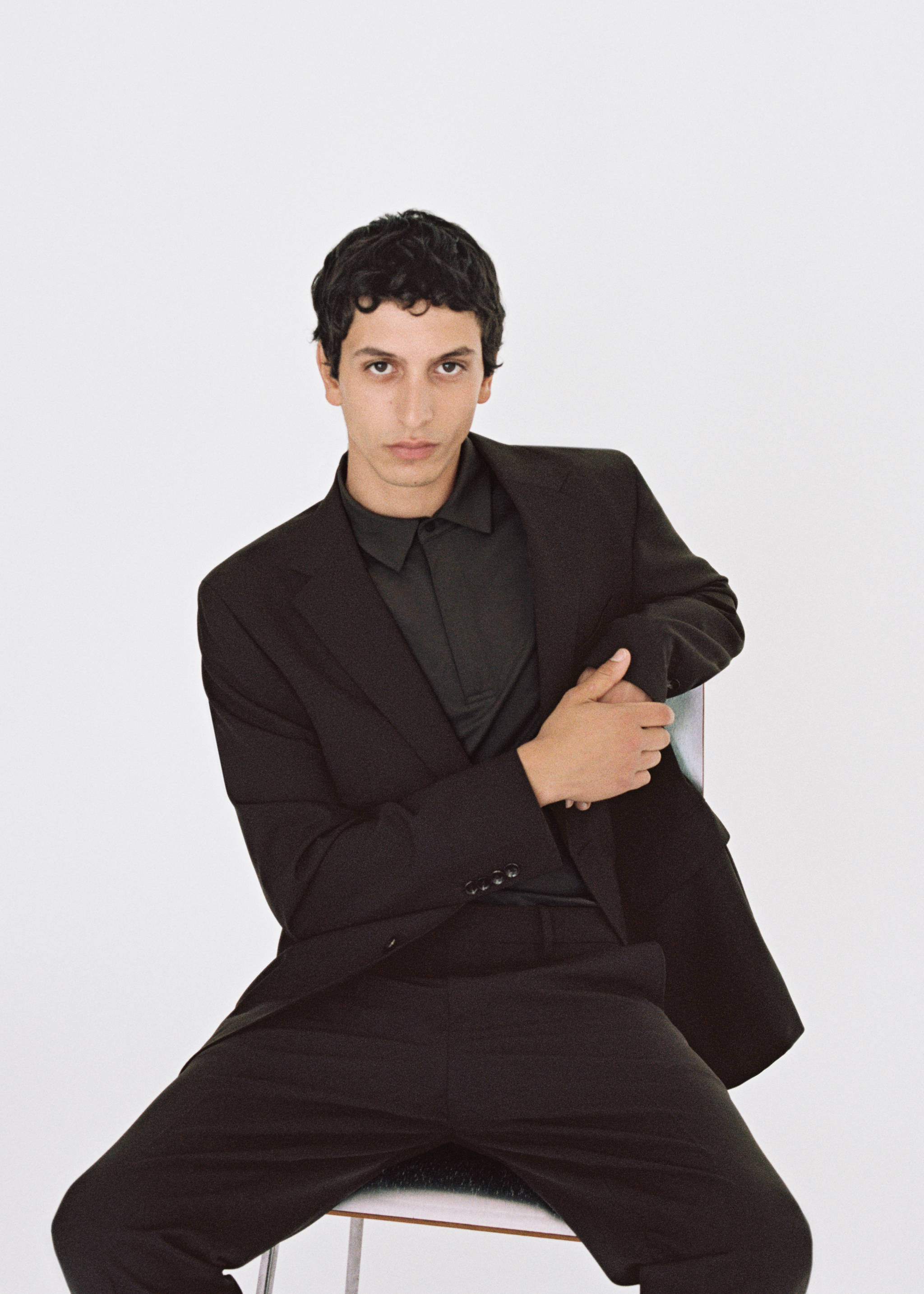 Crease-resistant wool suit jacket - Details of the article 3, Brown. Ref: 77025972-00.