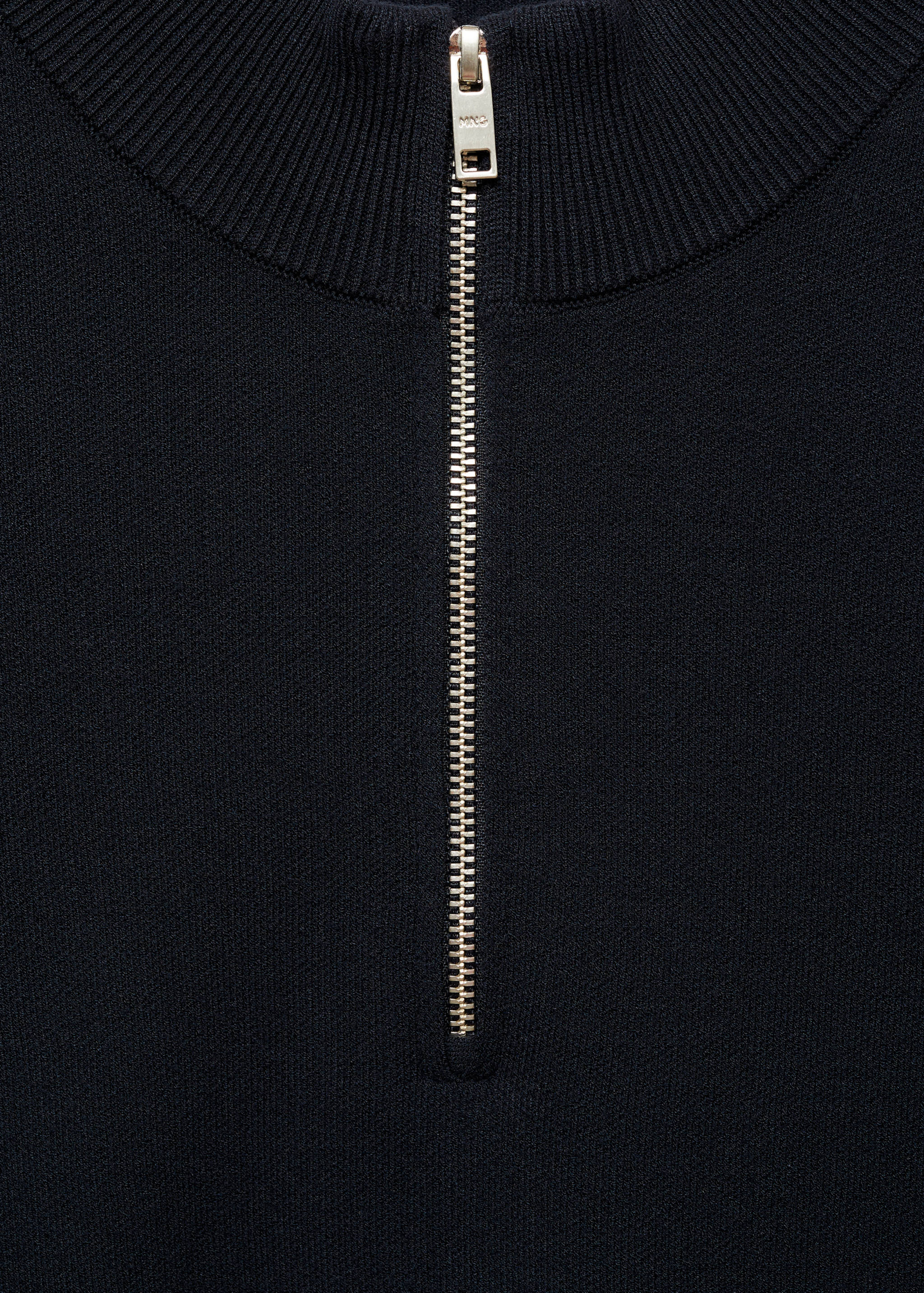 Medium-knit sweater with zip-up perkins neck - Details of the article 8