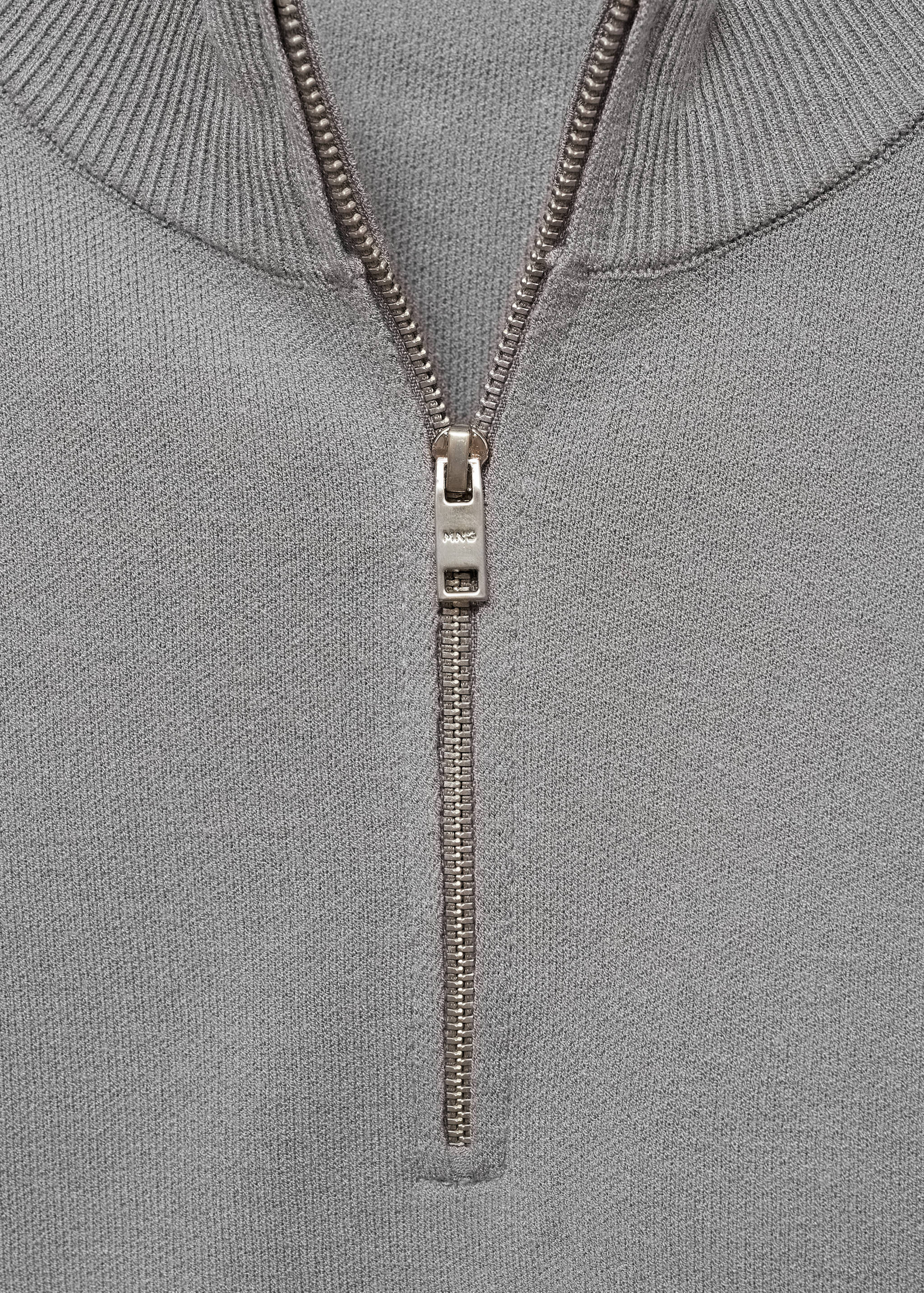 Medium-knit sweater with zip-up perkins neck - Details of the article 8