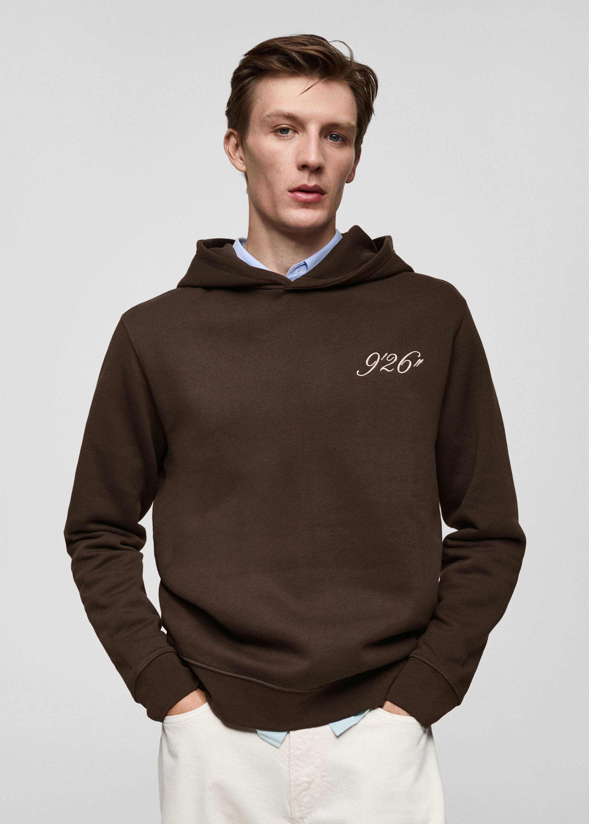 Embroidered hoodie - Medium plane