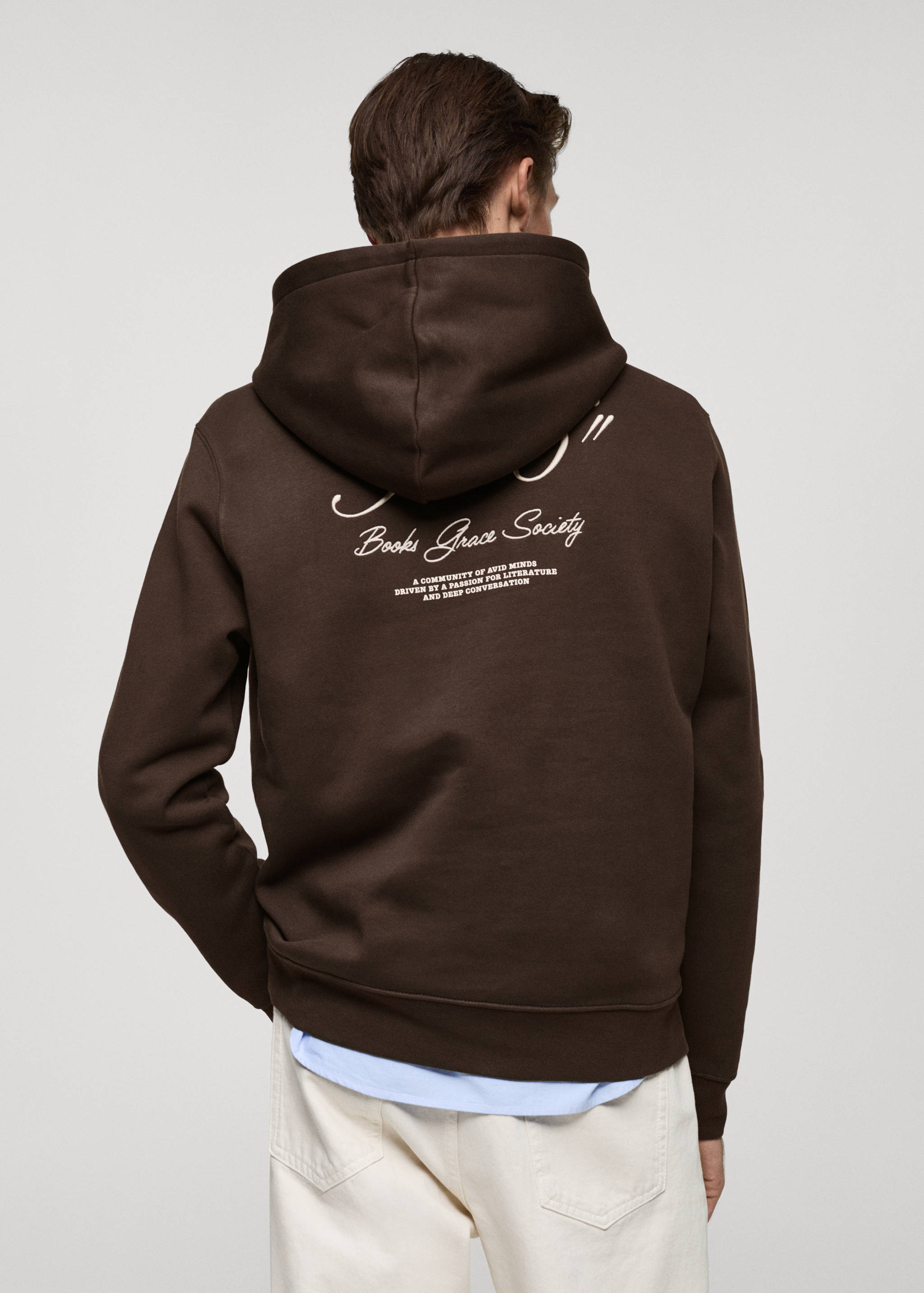Embroidered hoodie - Reverse of the article