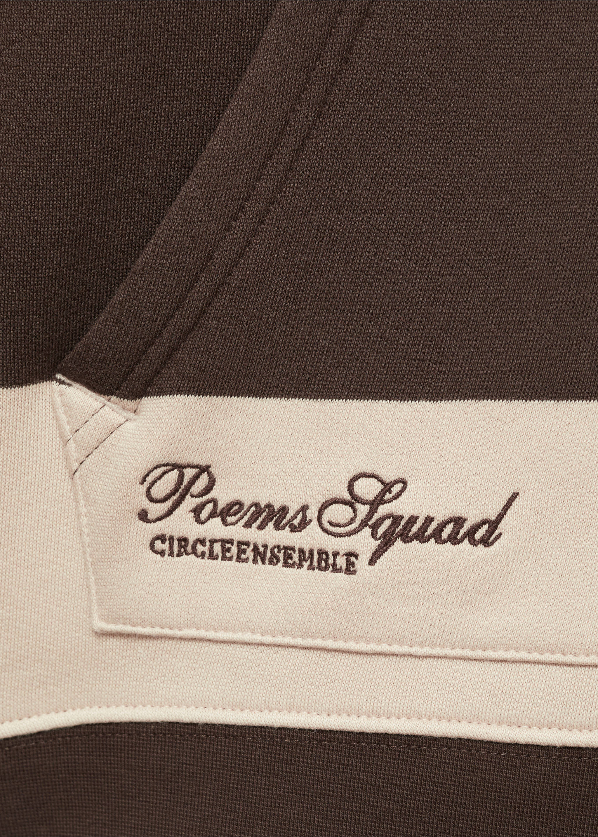 Striped hooded sweatshirt - Details of the article 0, Chocolate. Ref: 77025977-00.
