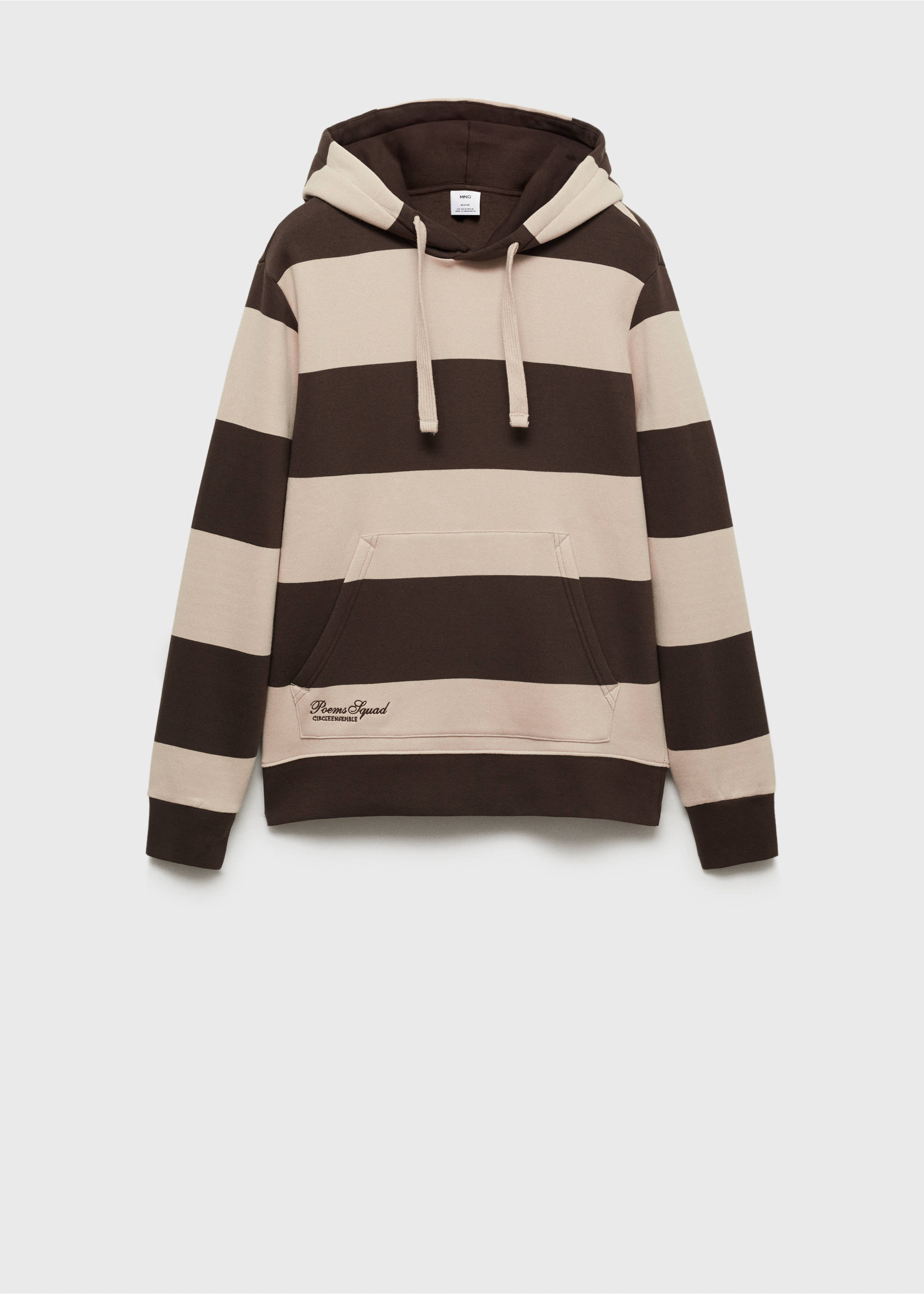 Gestreepte hoodie - Artikel zonder model, Chocoladebruin. Ref: 77025977-00.
