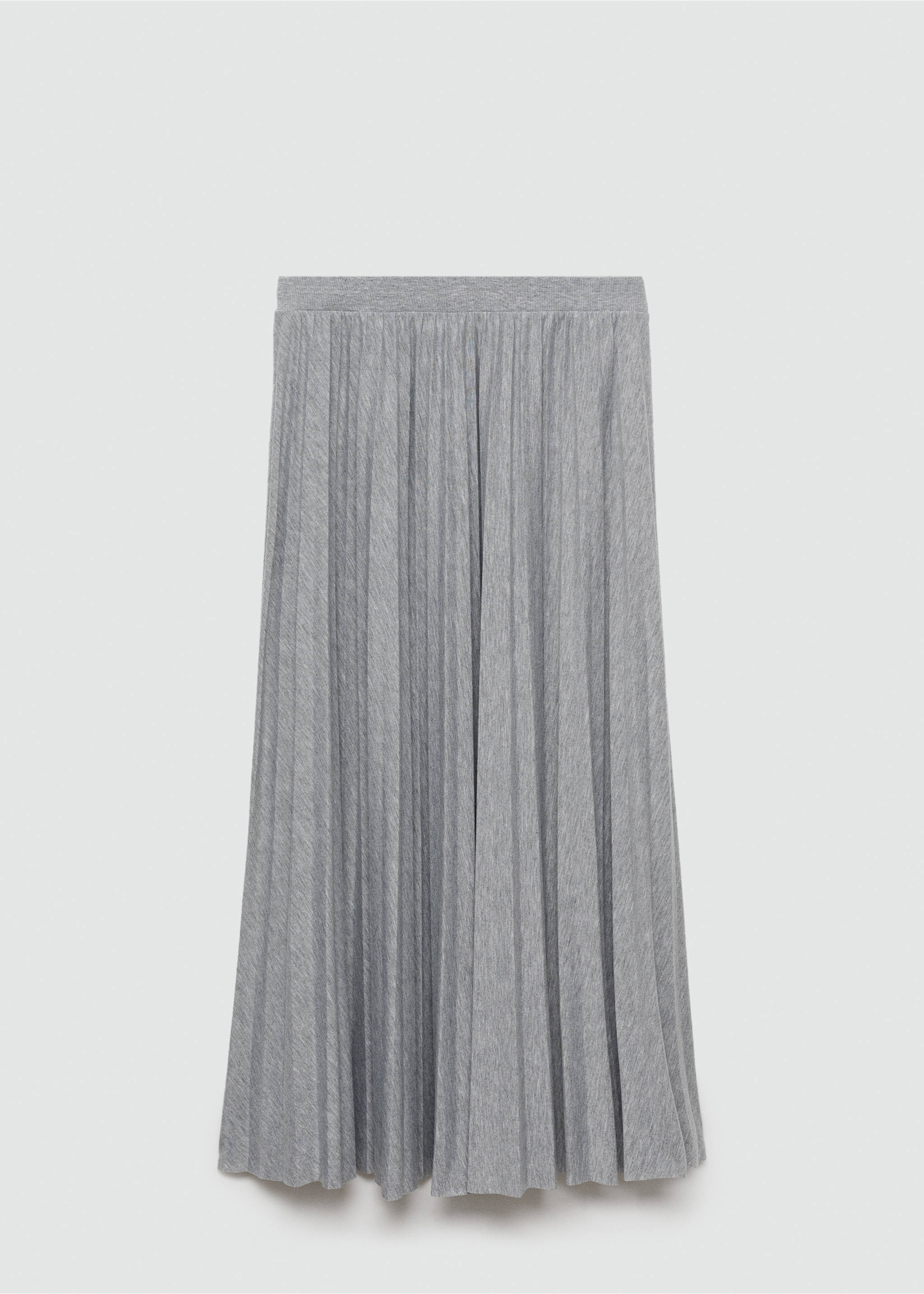 Pleated long skirt - Article without model, Medium Heather Grey. Ref: 77025978-00.