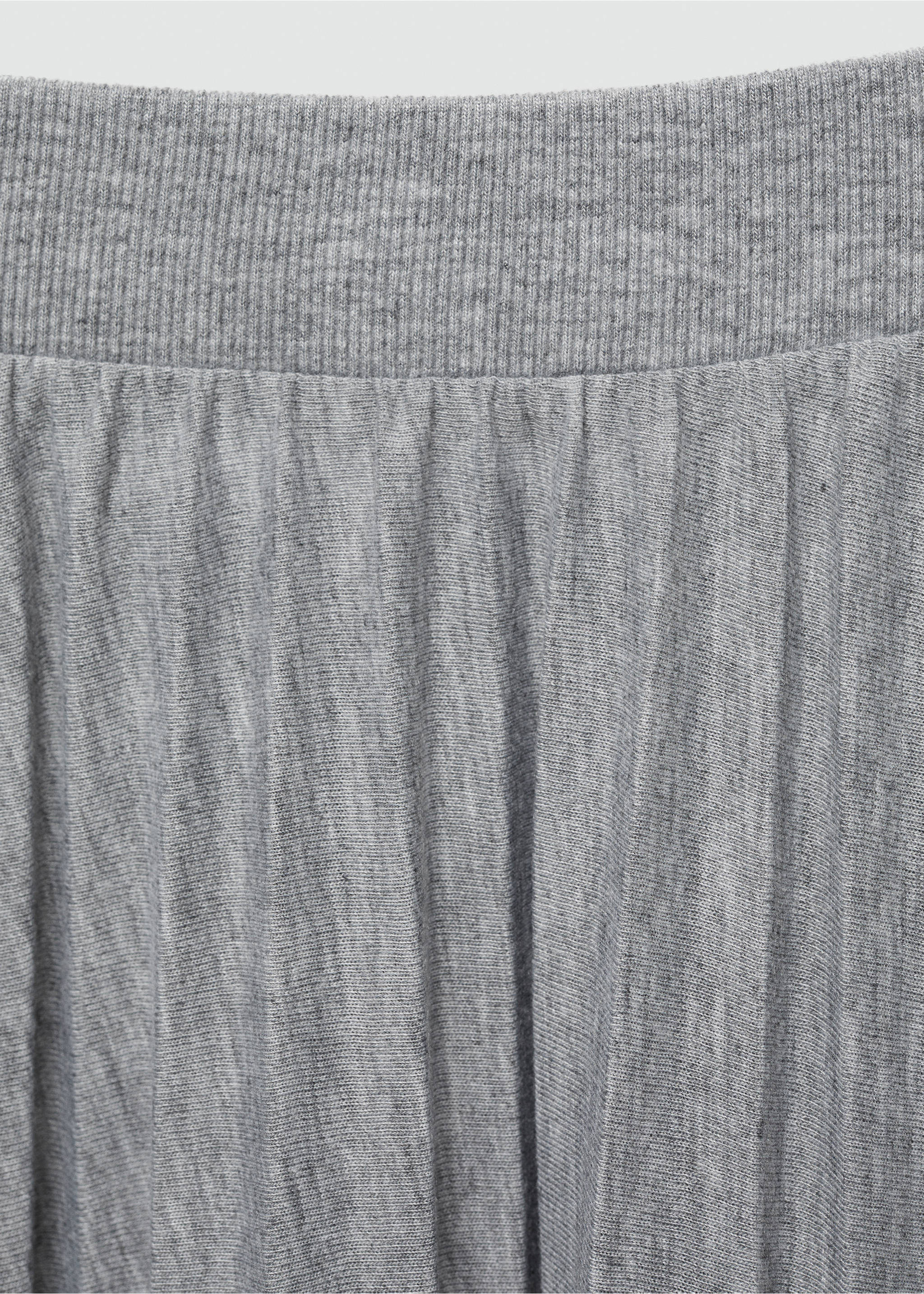 Pleated long skirt - Details of the article 8, Medium Heather Grey. Ref: 77025978-00.