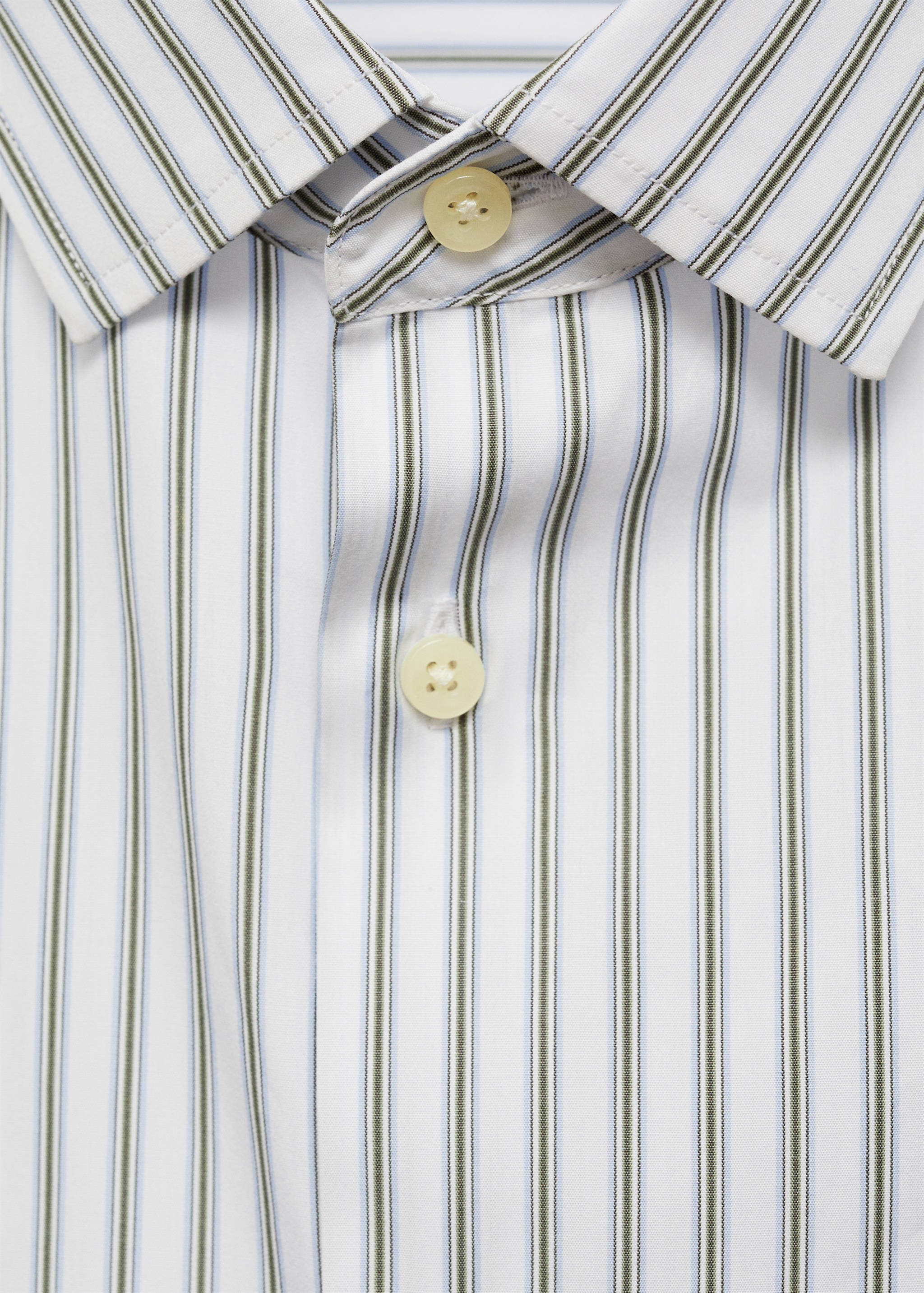 Slim fit striped cotton shirt - Details of the article 8