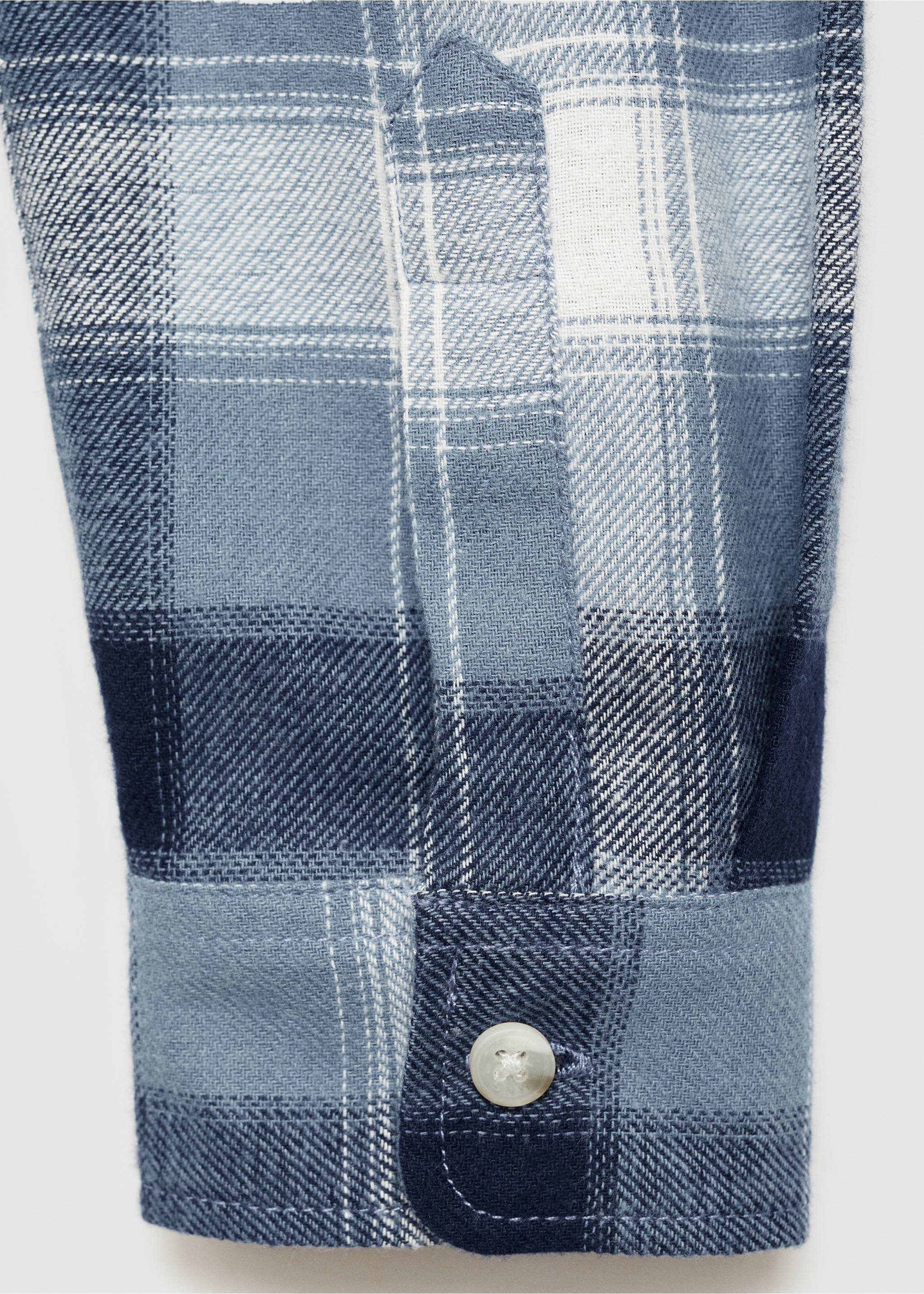 Camisa cuadros bolsillo - Detalle del artículo 0, Azul. Ref: 77025982-00.