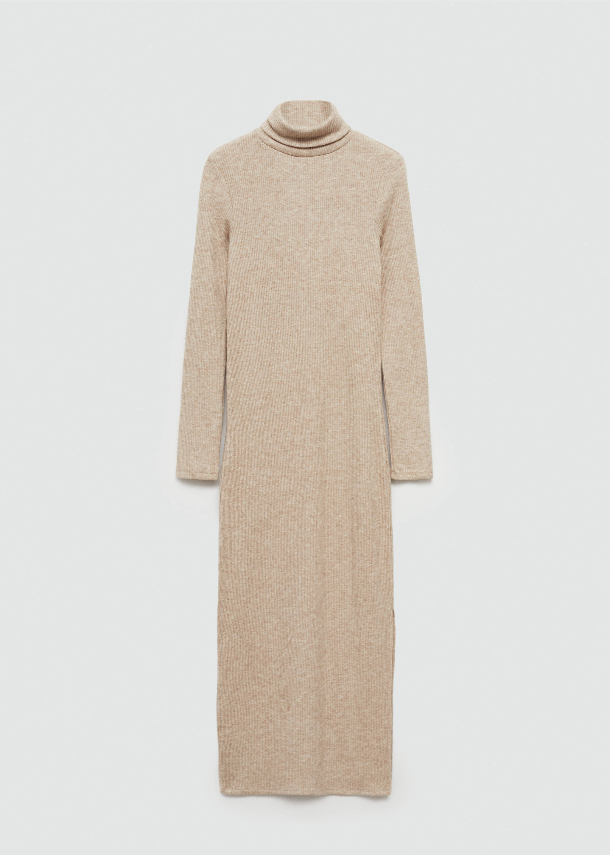 Turtle neck dress - Article without model, Sand. Ref: 77025986-00.