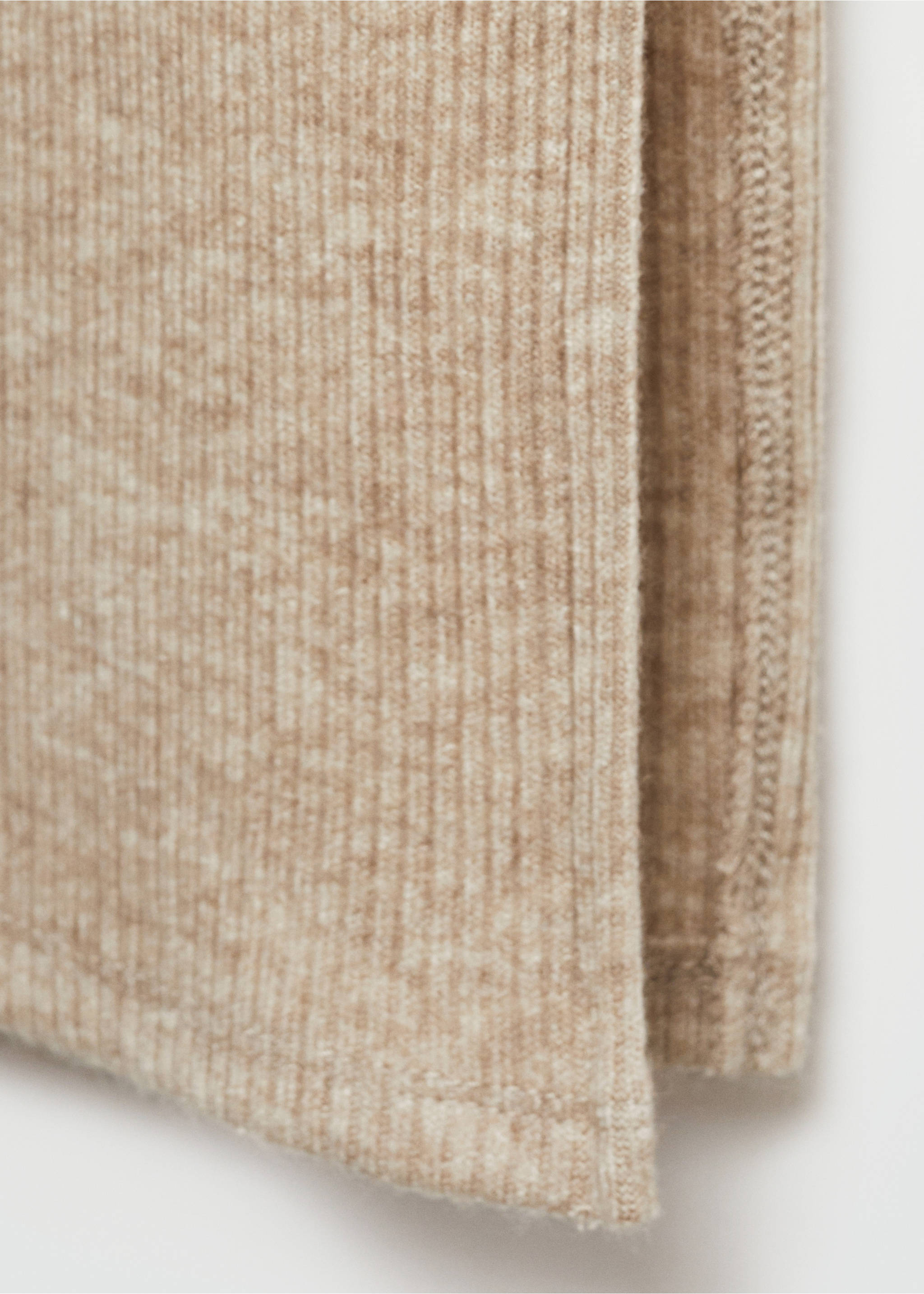 Turtle neck dress - Details of the article 0, Sand. Ref: 77025986-00.