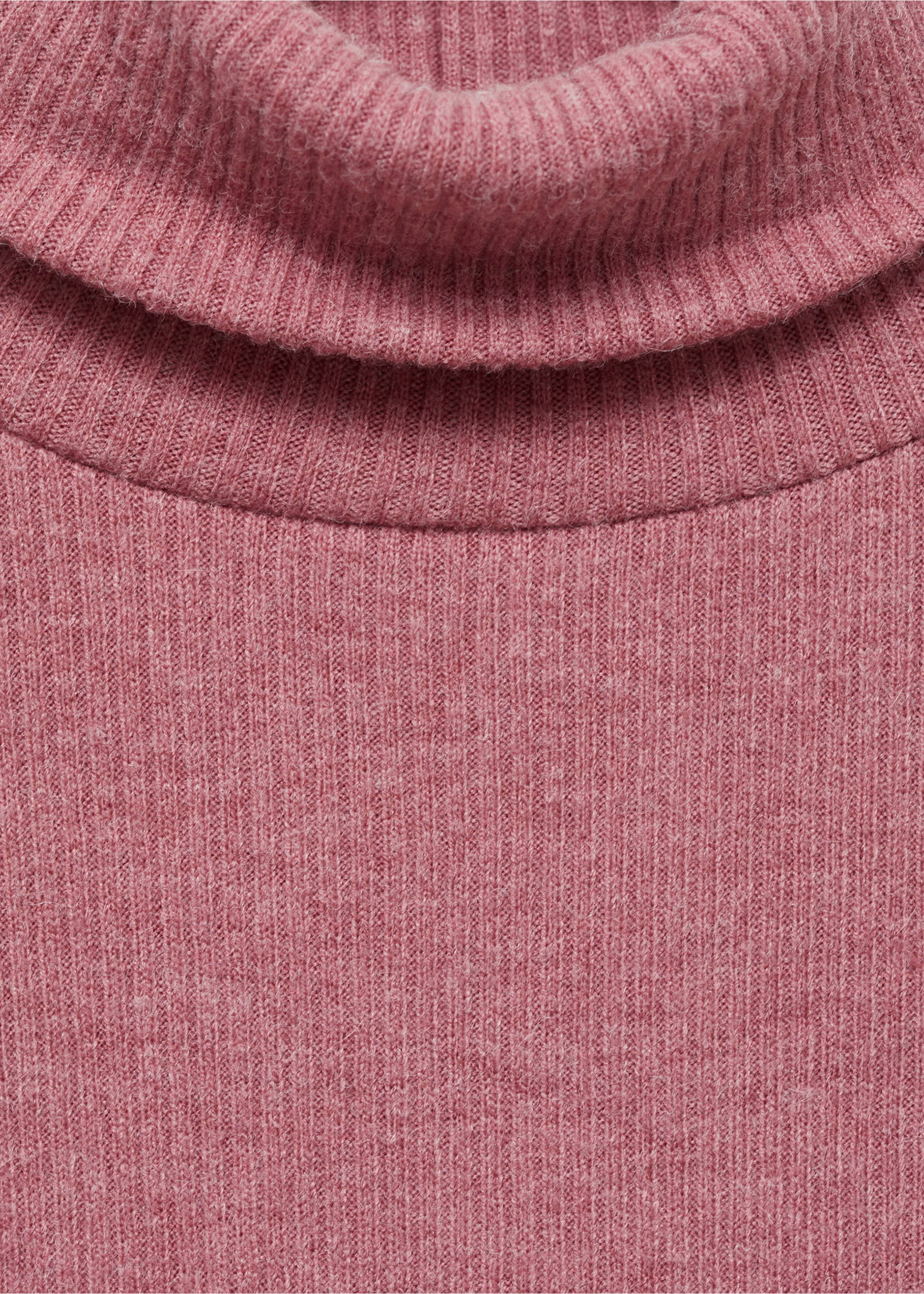 Turtle neck dress - Details of the article 8, Pastel Pink. Ref: 77025986-00.