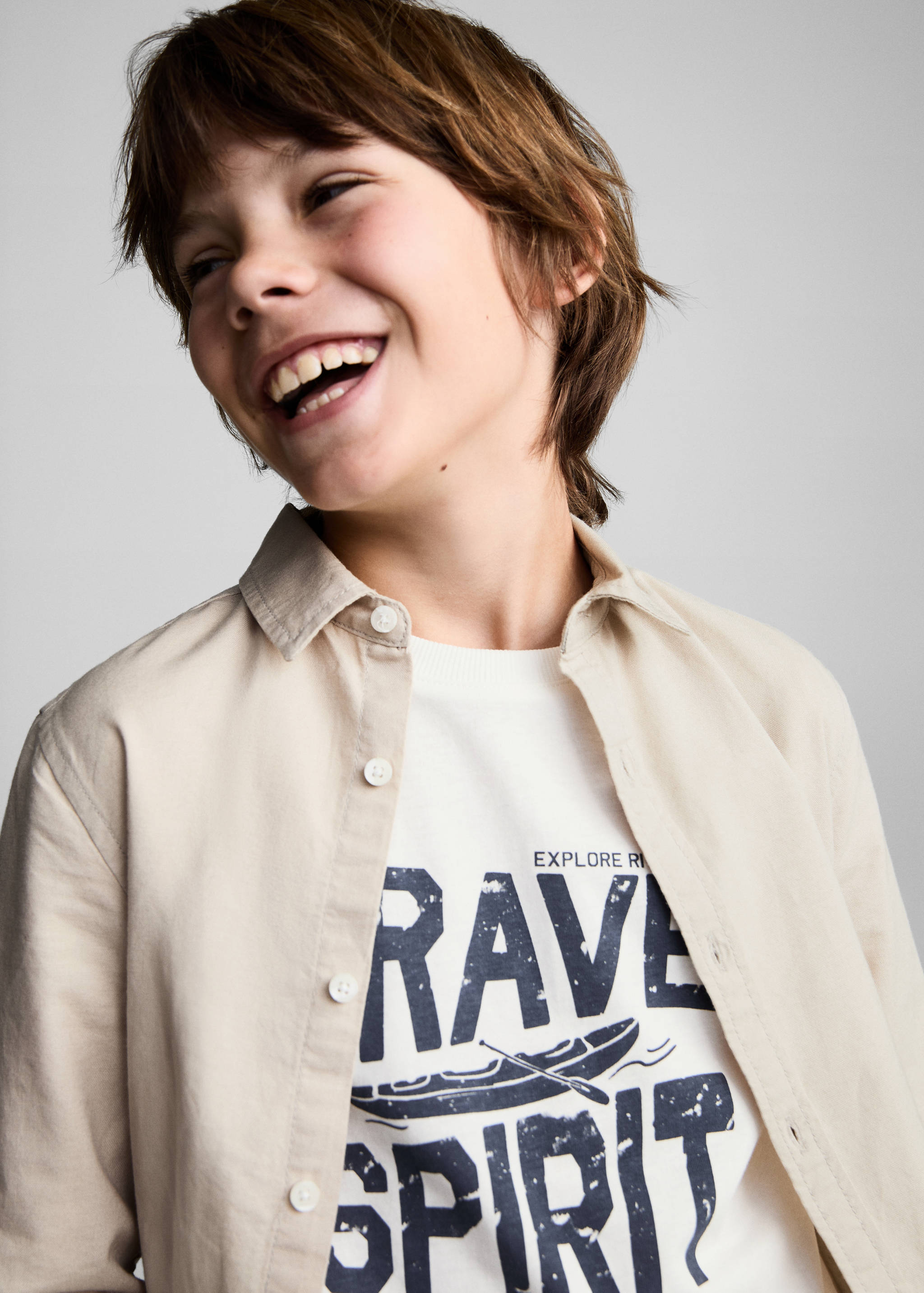 Printed cotton-blend t-shirt - Details of the article 1