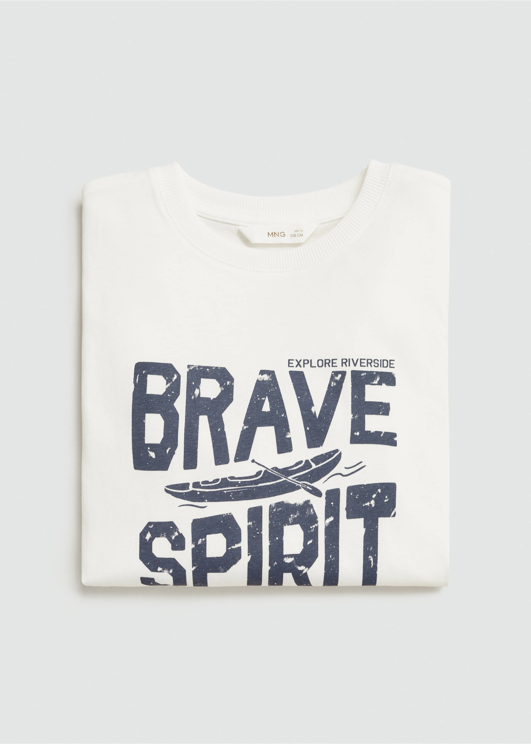 Printed cotton-blend t-shirt - Details of the article 8, Off White. Ref: 77025987-00.