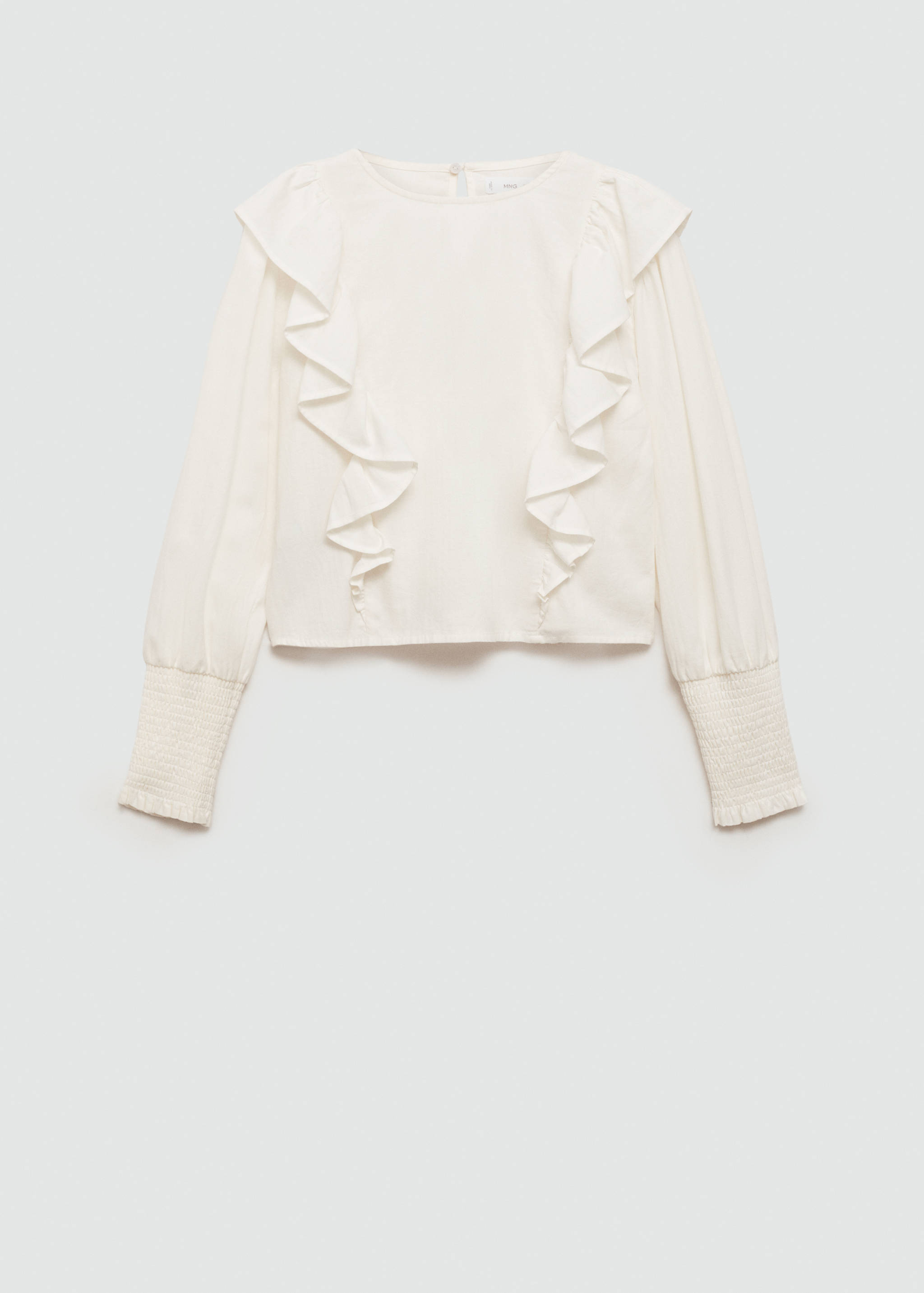 Ruched blouse with ruffles - Article without model