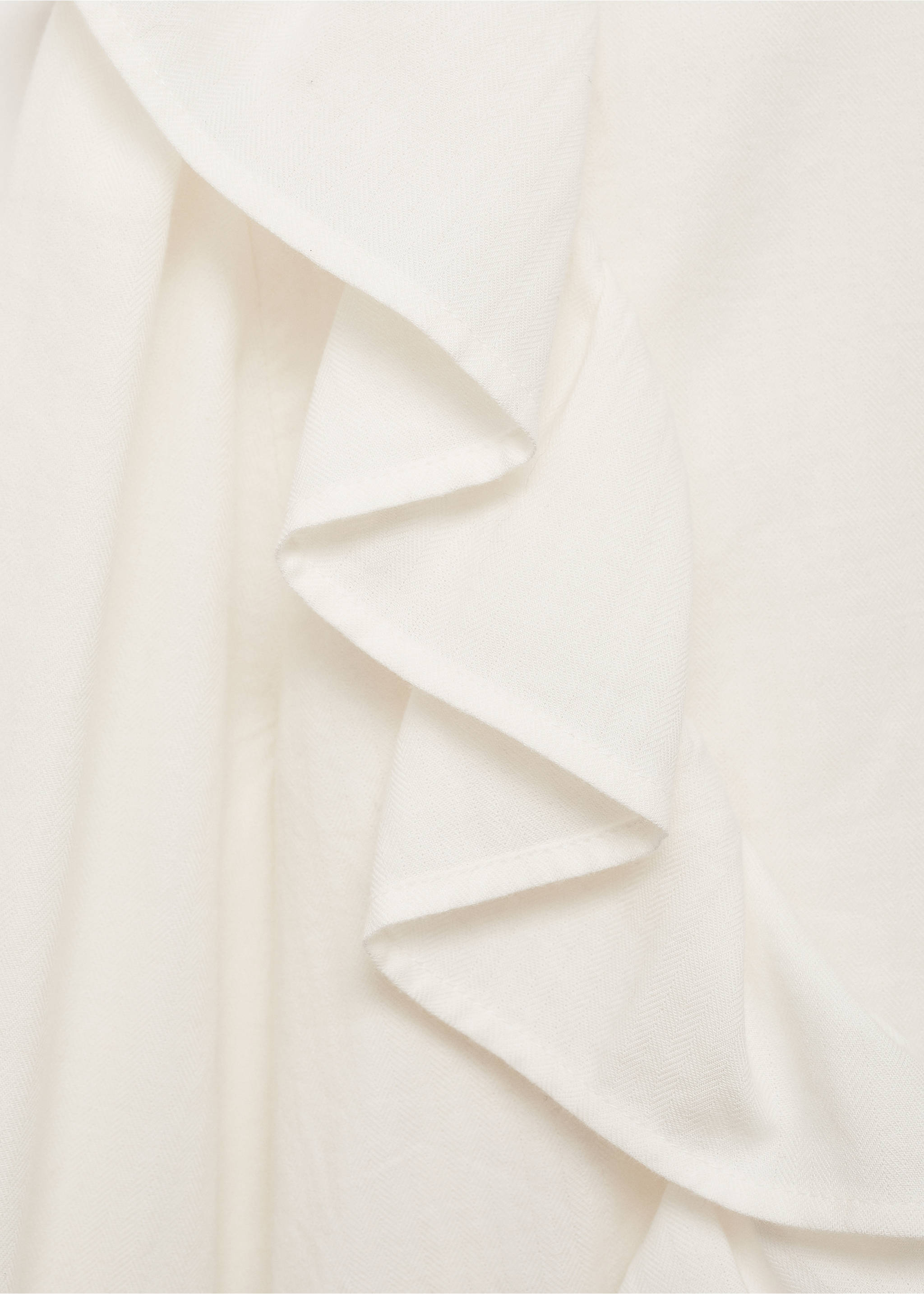 Ruched blouse with ruffles - Details of the article 8, Off White. Ref: 77025989-00.