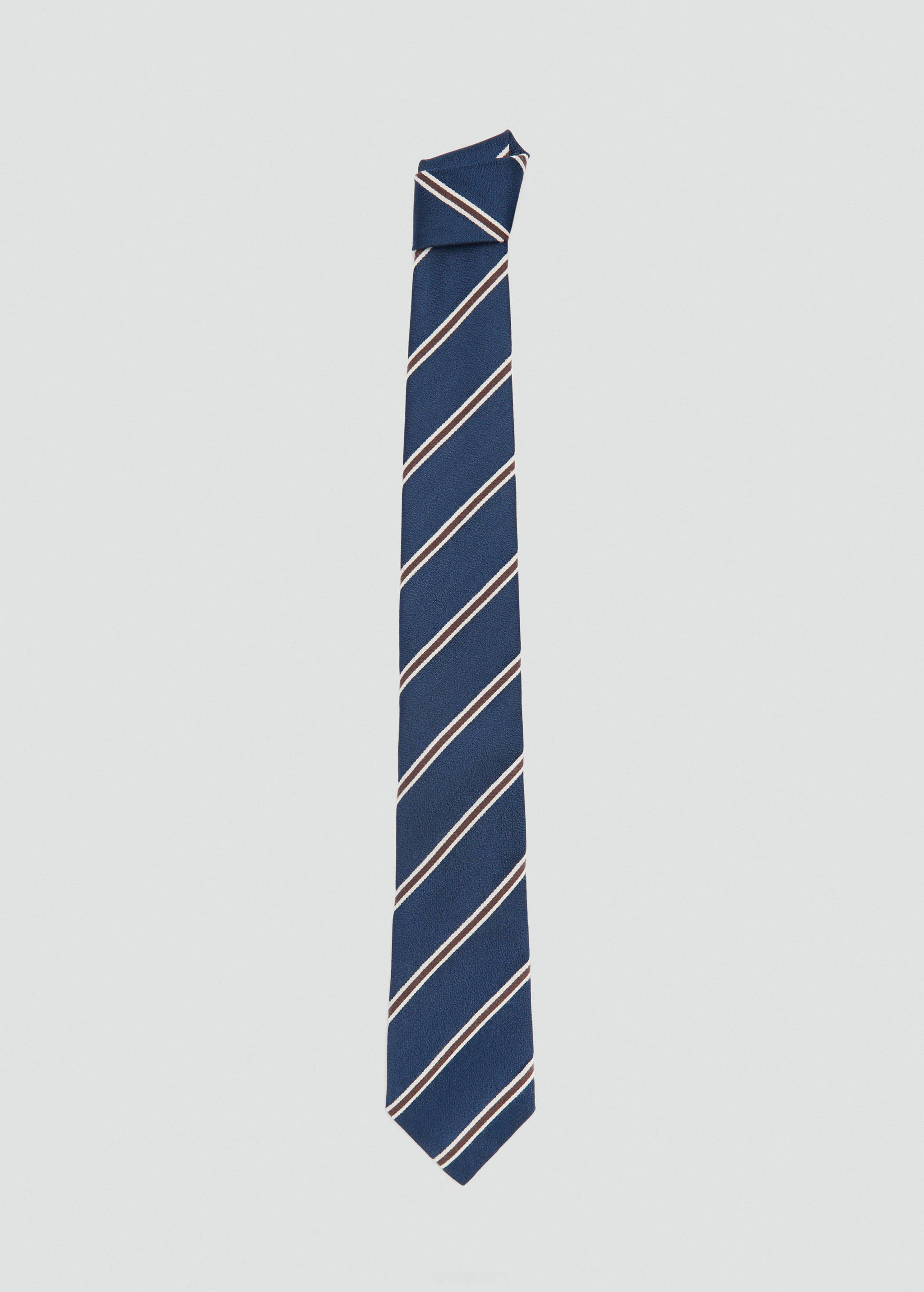 Striped silk cotton tie - Article without model