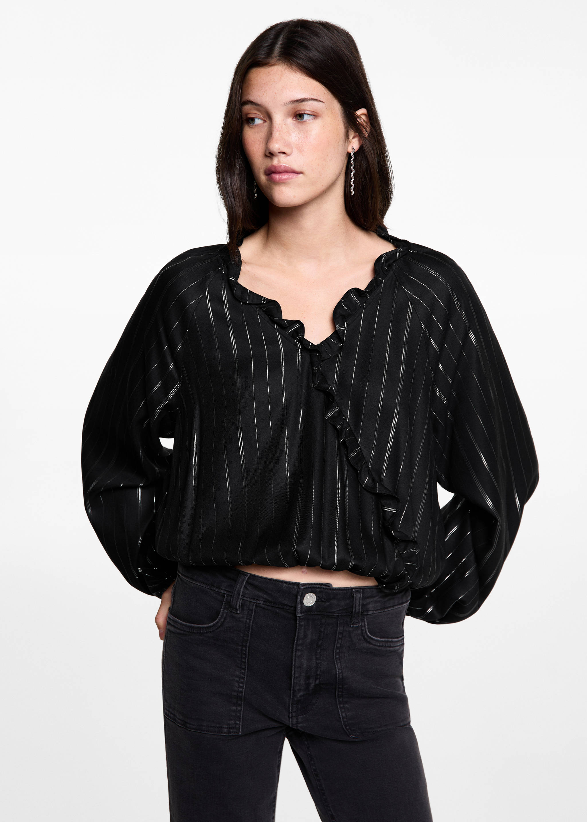 Blusa lúrex rayas - Plano medio