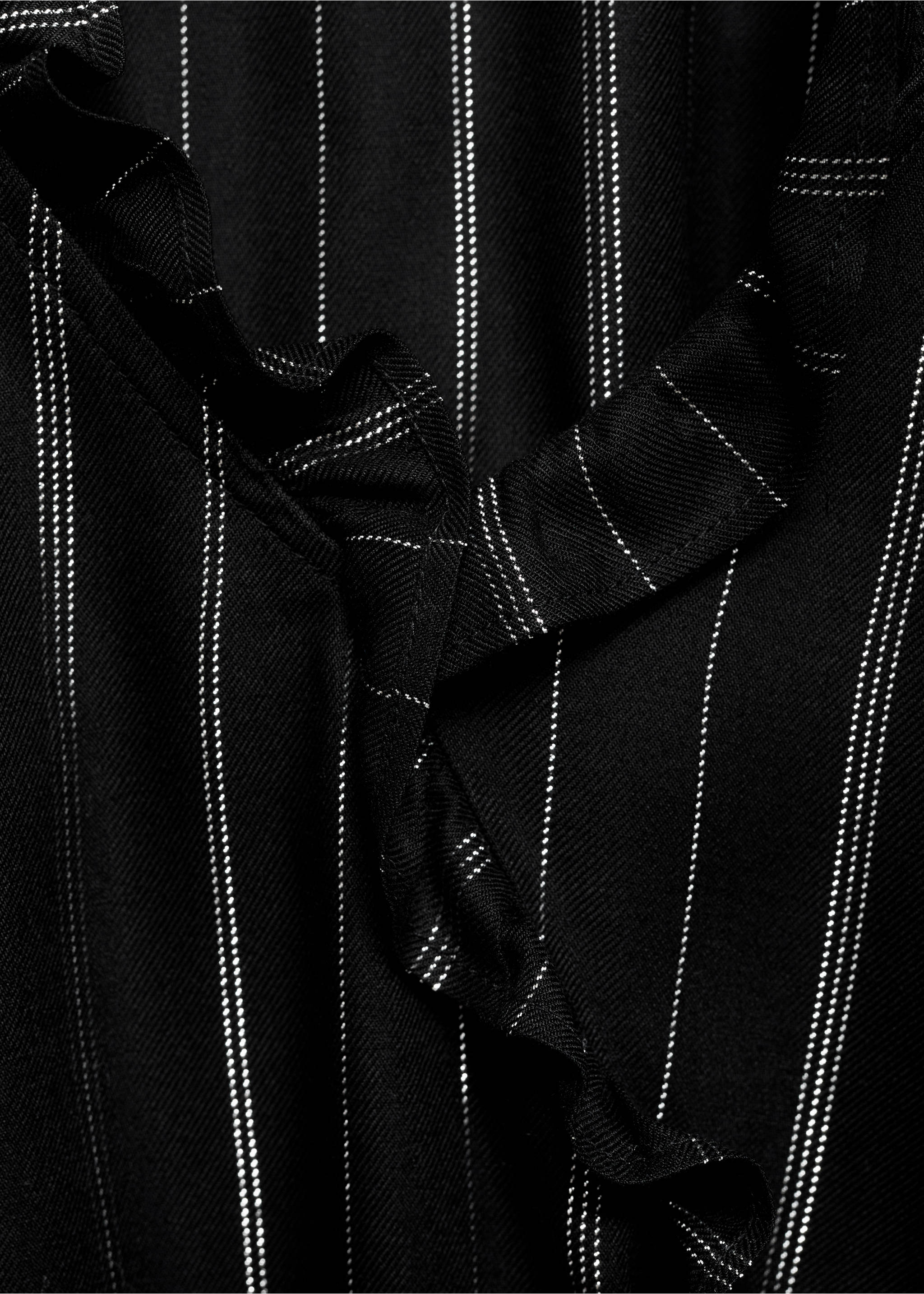 Striped lurex blouse - Details of the article 8, Black. Ref: 77026002-00.