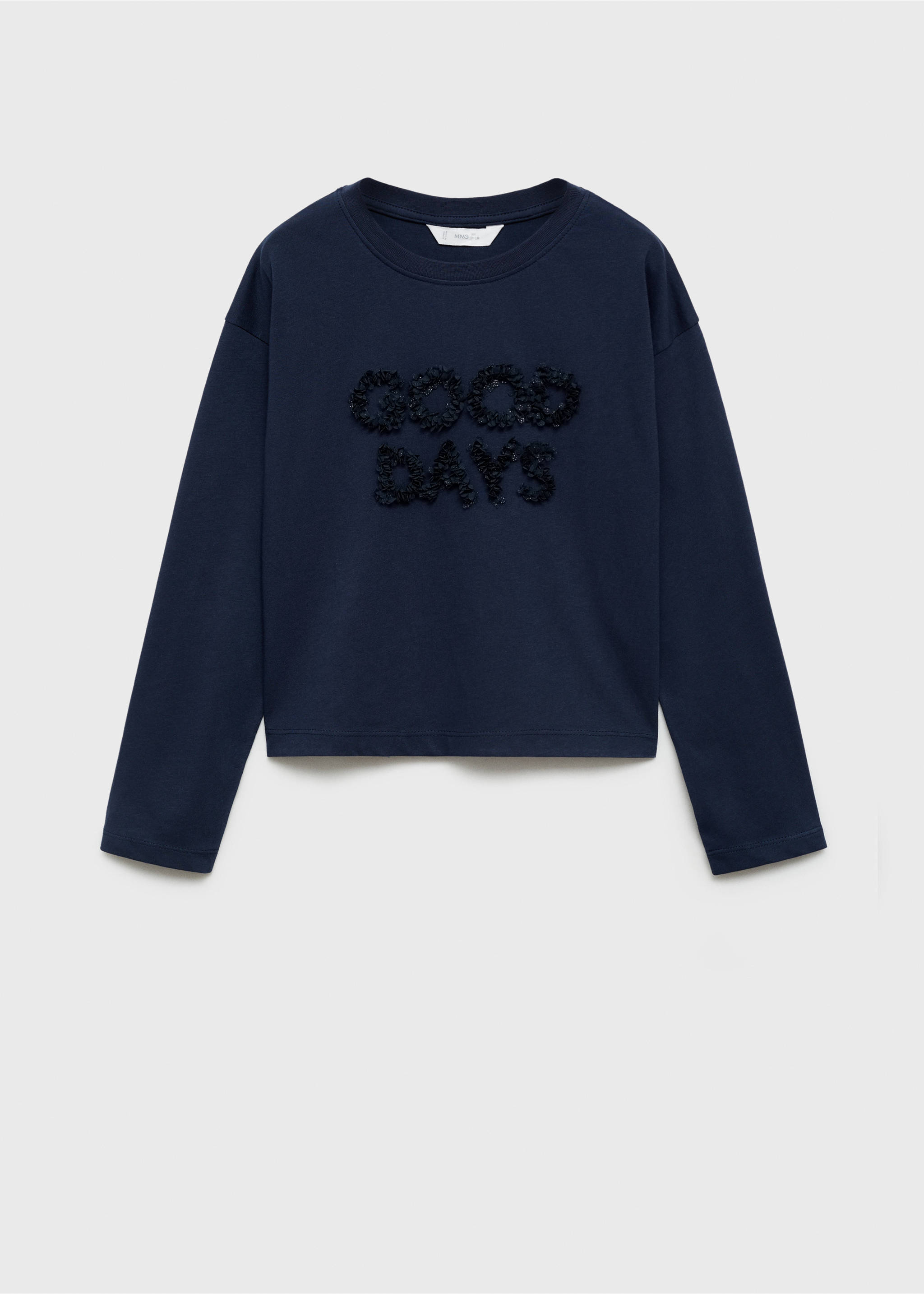 Embossed detail t-shirt - Article without model, Dark Navy. Ref: 77026007-00.