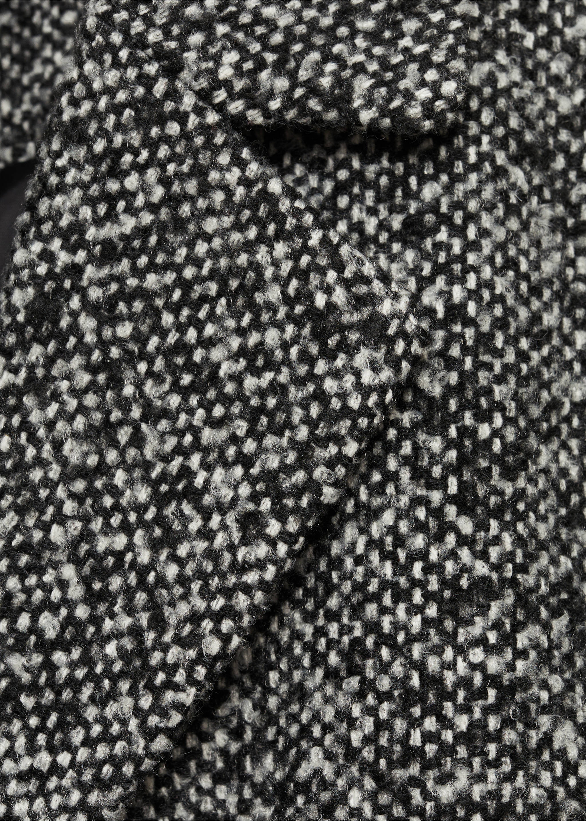 Wollmantel mit Knöpfen - Detail des Artikels 0, Schwarz. Ref: 77026338-00.