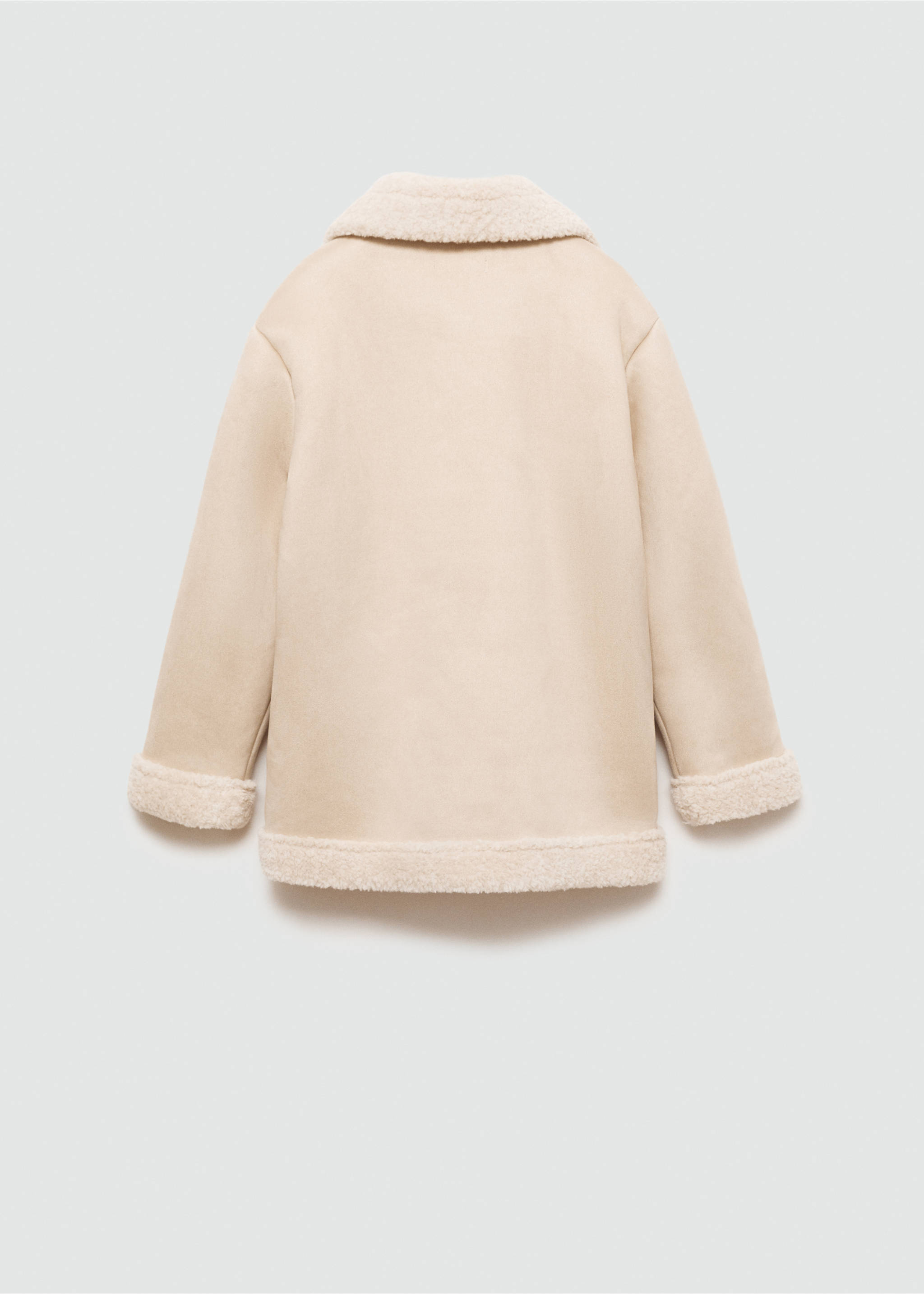 Doubleface-Mantel mit Pelzeffekt - Rückseite des Artikels, Beige. Ref: 77026339-00.