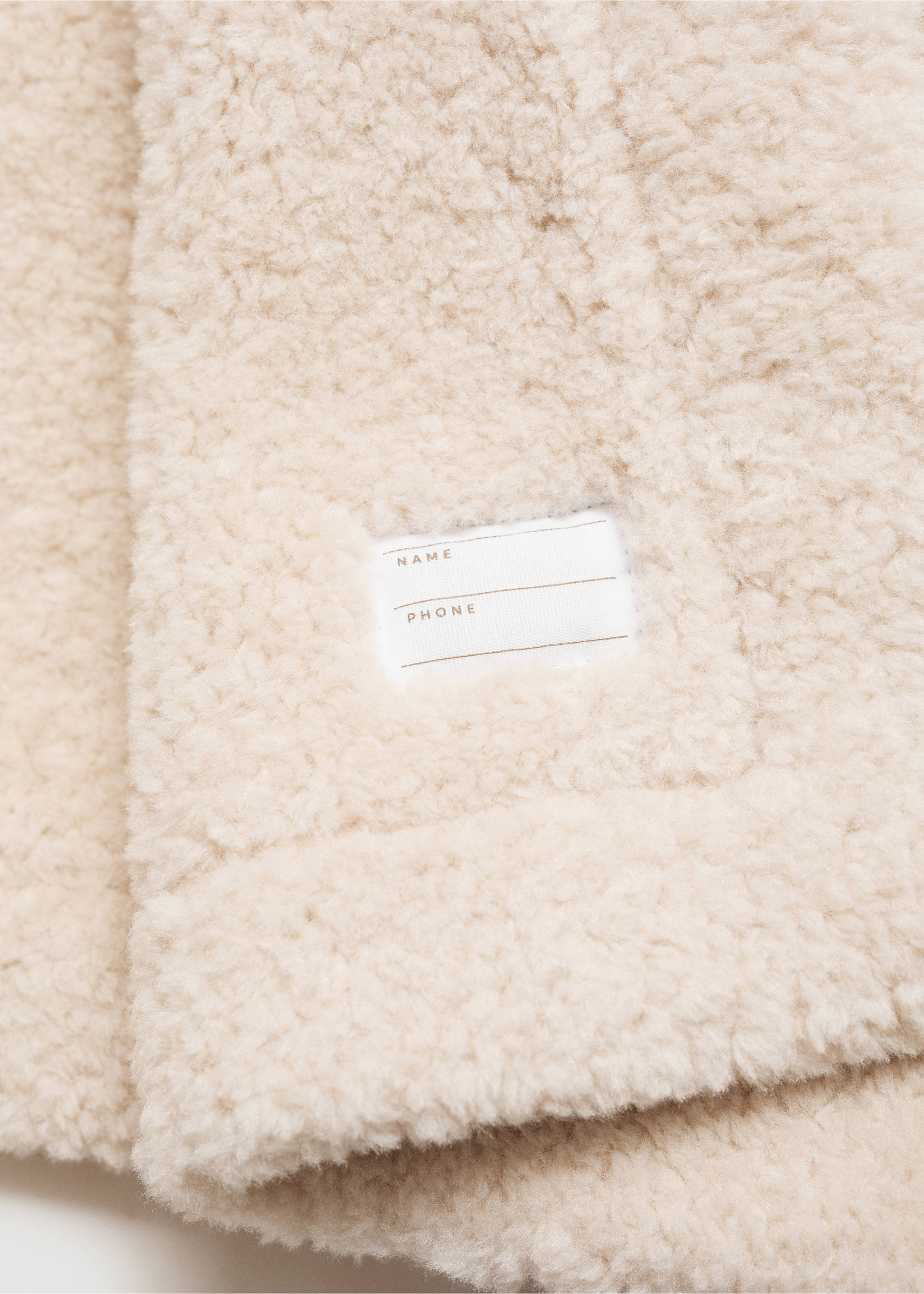 Doubleface-Mantel mit Pelzeffekt - Detail des Artikels 0, Beige. Ref: 77026339-00.