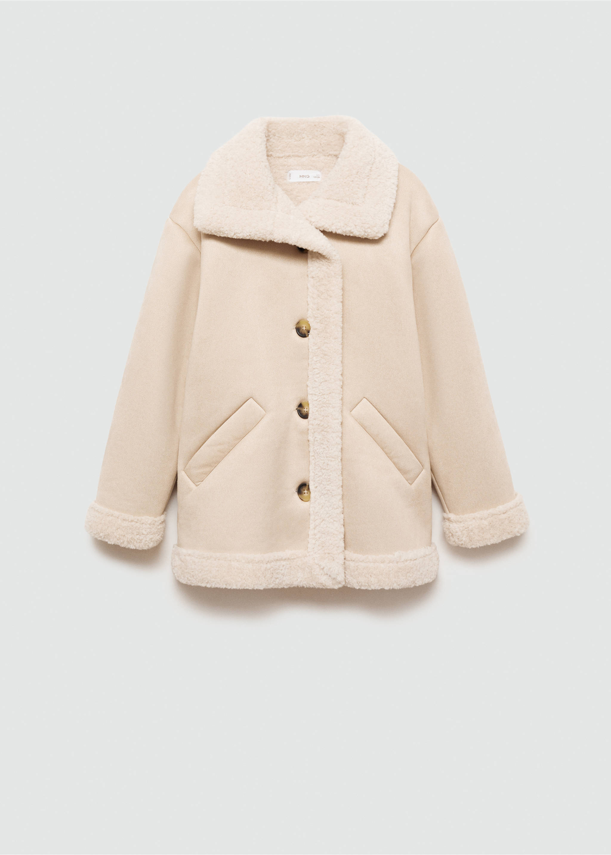 Shearling-lined coat - Article without model, Beige. Ref: 77026339-00.