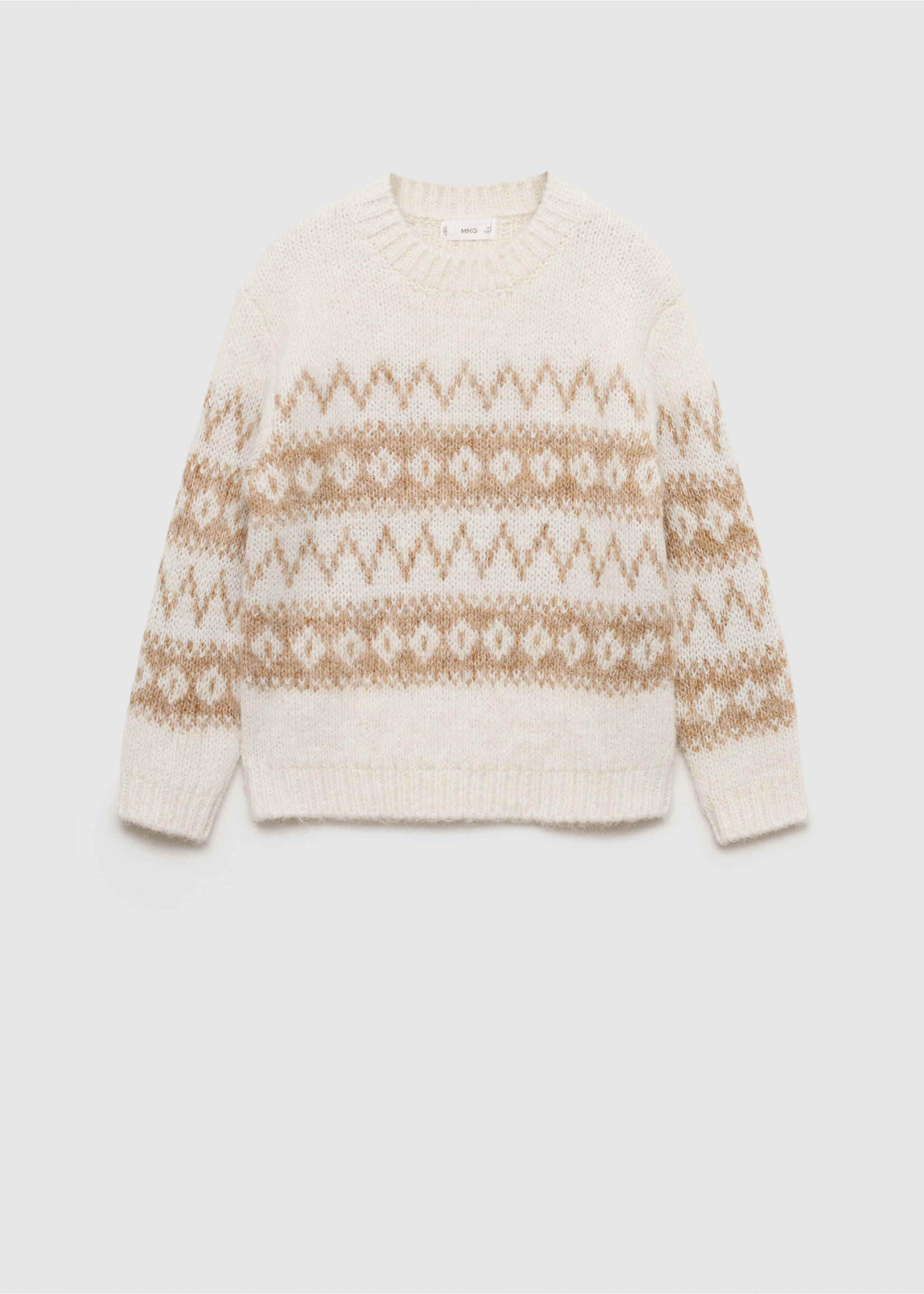 Jacquard sweater - Article without model, Off White. Ref: 77026341-00.