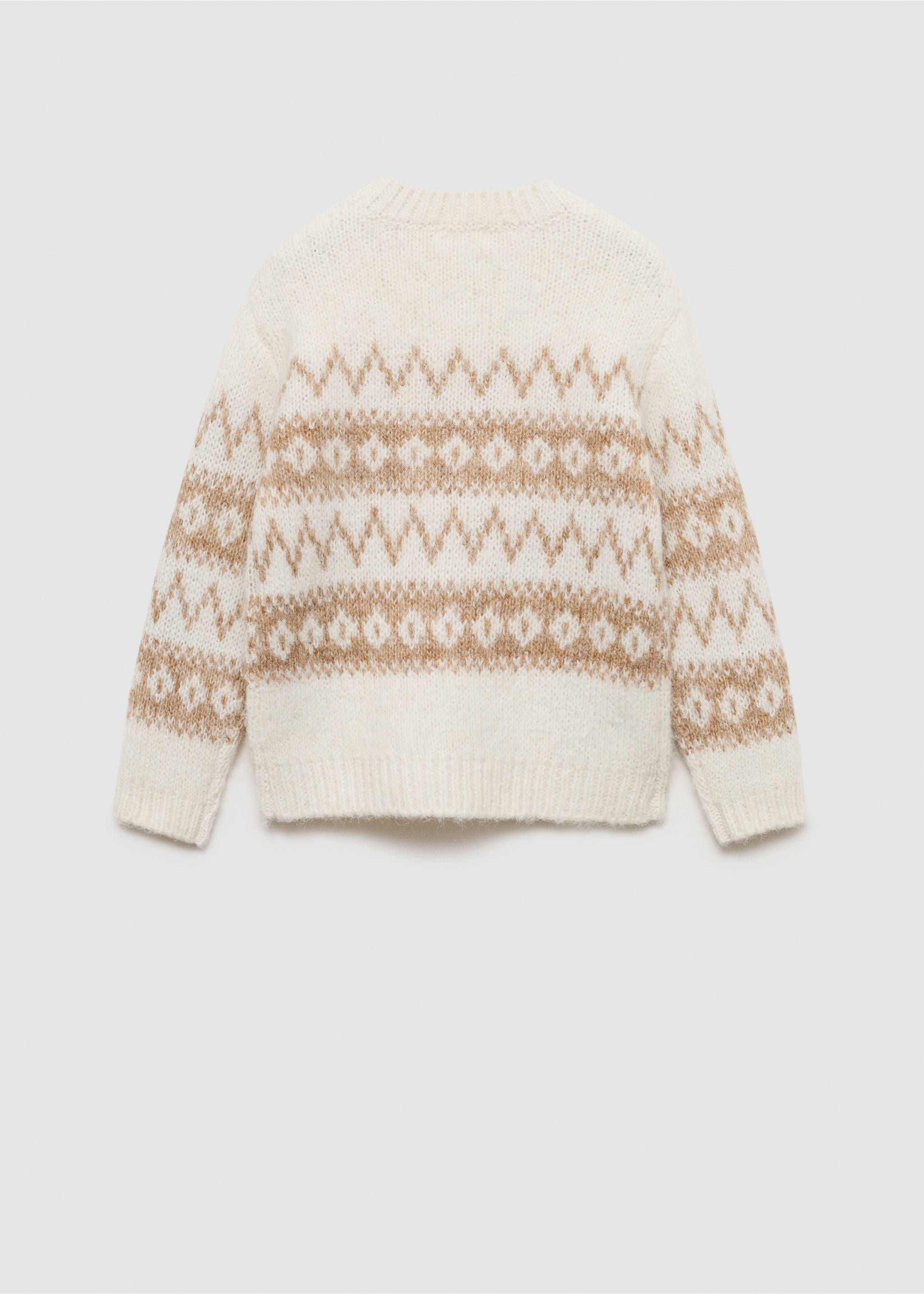 Jacquard sweater - Reverse of the article, Off White. Ref: 77026341-00.